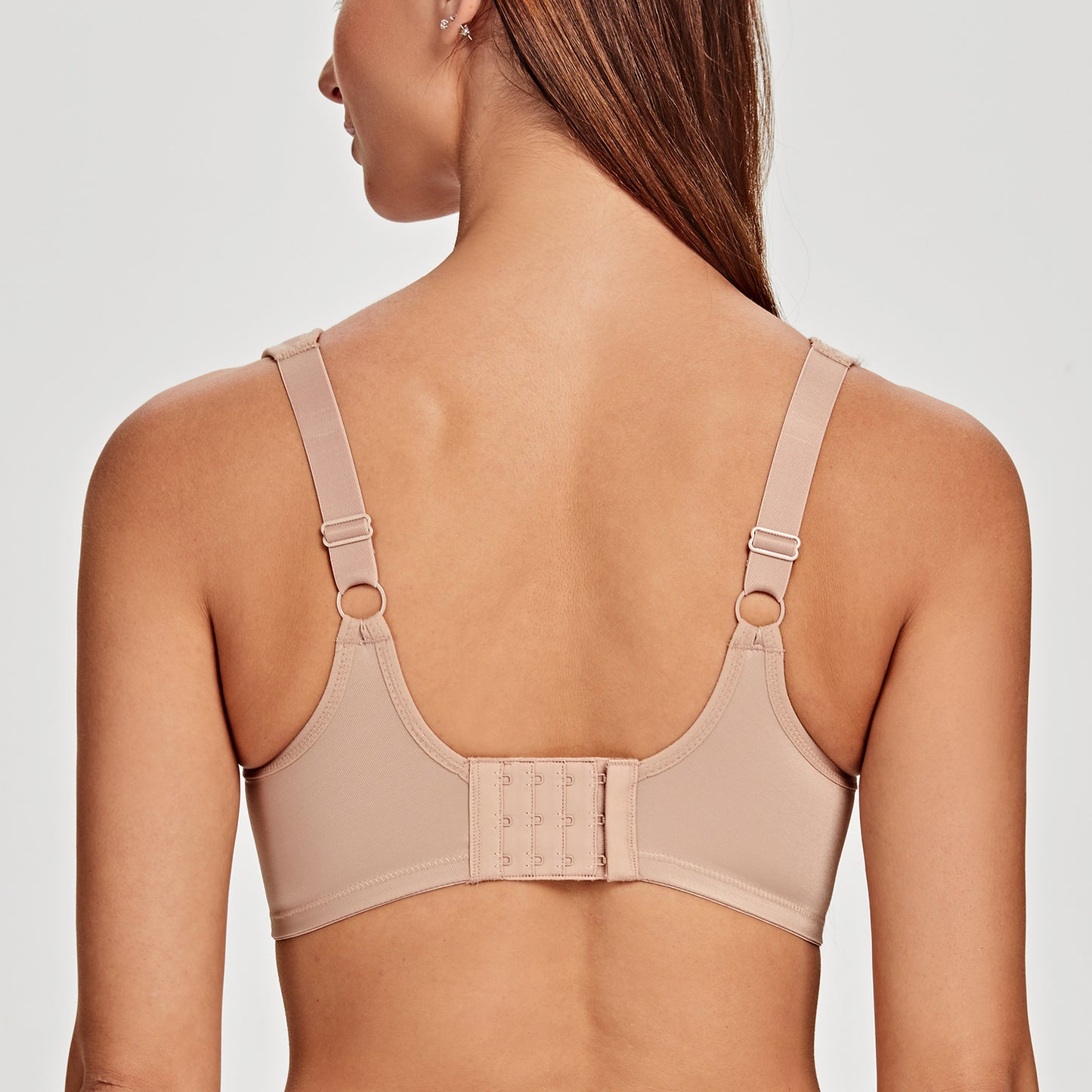 MELENECA Non Padded Underwire Minimizer Lace Bra