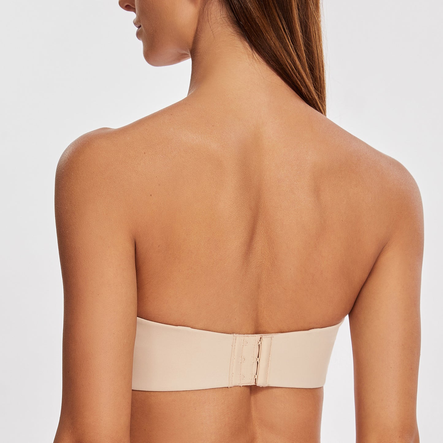 MELENECA Large Bust Minimizer Unlined Bandeau Underwire Strapless Bra