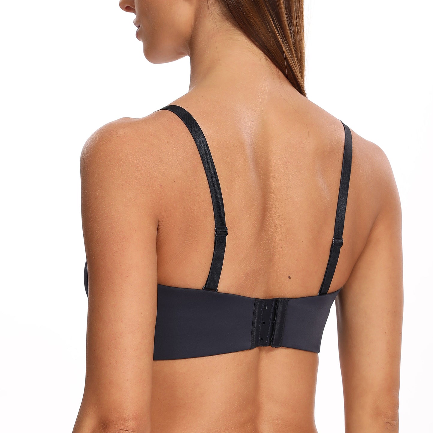 MELENECA Large Bust Minimizer Unlined Bandeau Underwire Strapless Bra