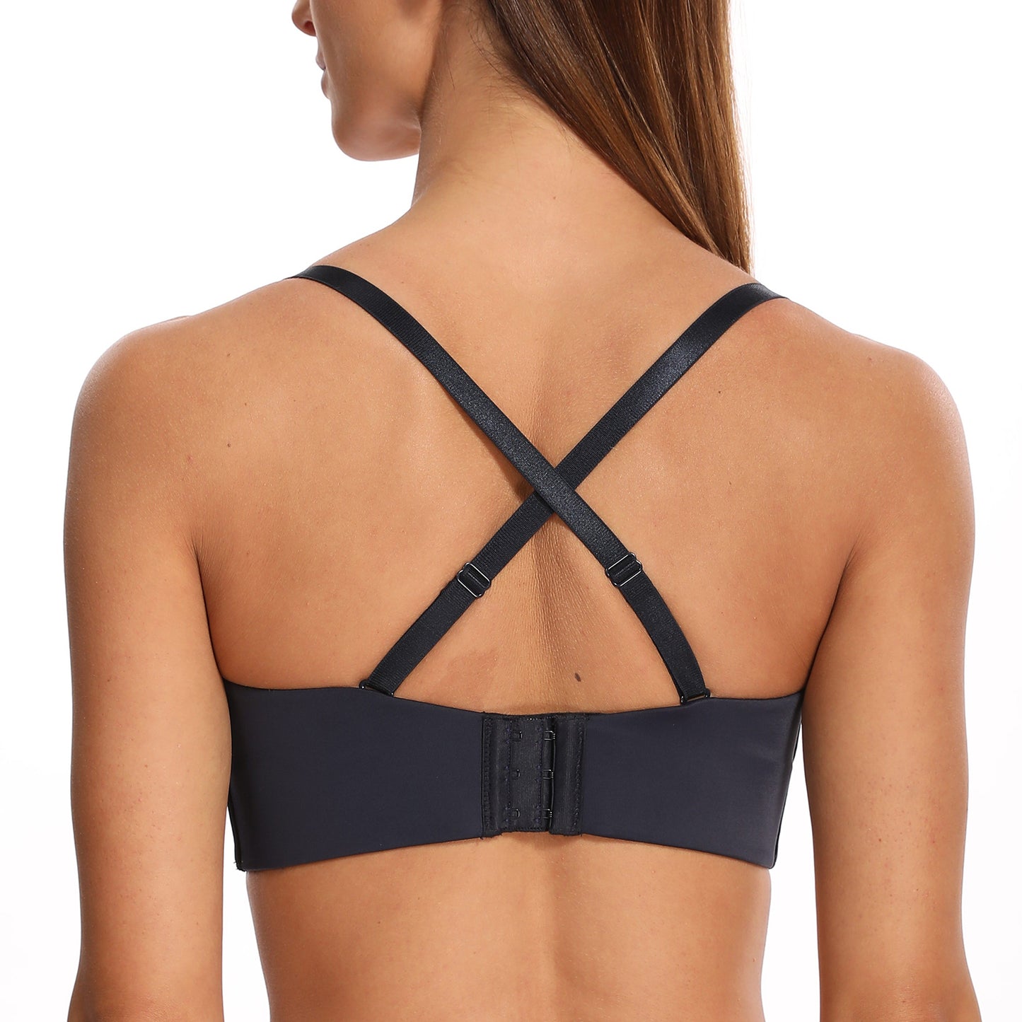 MELENECA Large Bust Minimizer Unlined Bandeau Underwire Strapless Bra
