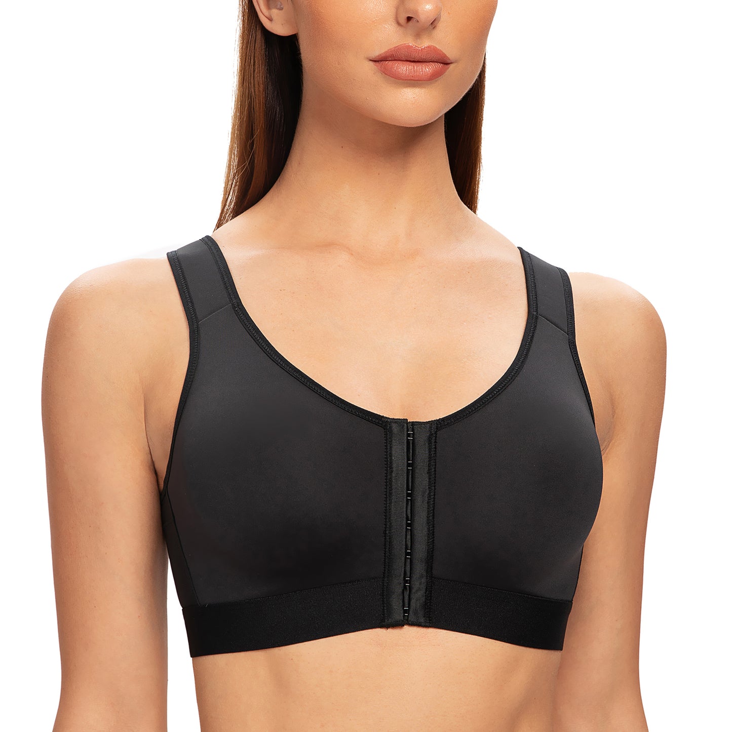 MELENECA Front Closure Wirefree Back Support Posture Bra