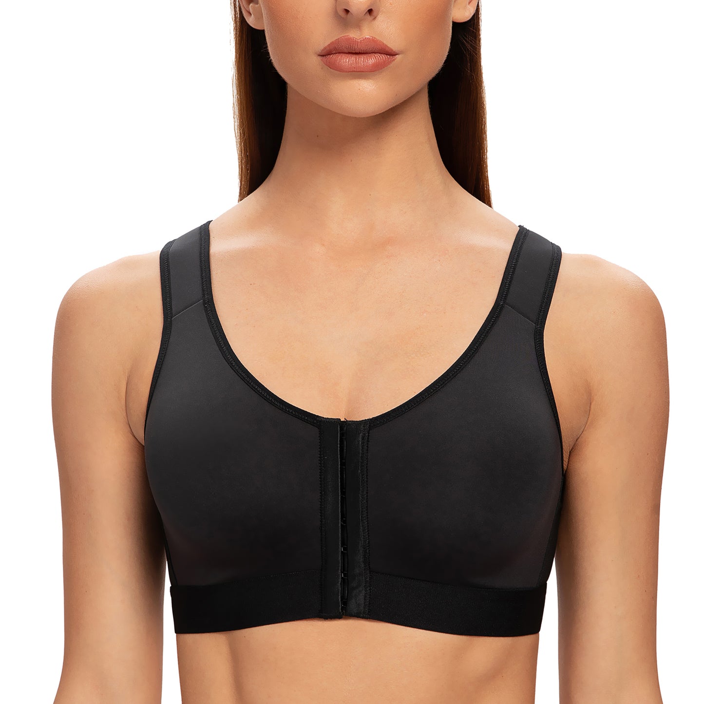 MELENECA Front Closure Wirefree Back Support Posture Bra