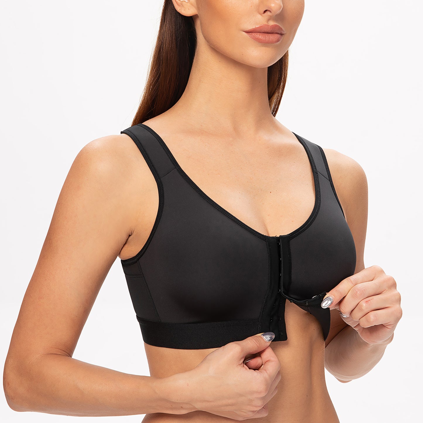 MELENECA Front Closure Wirefree Back Support Posture Bra
