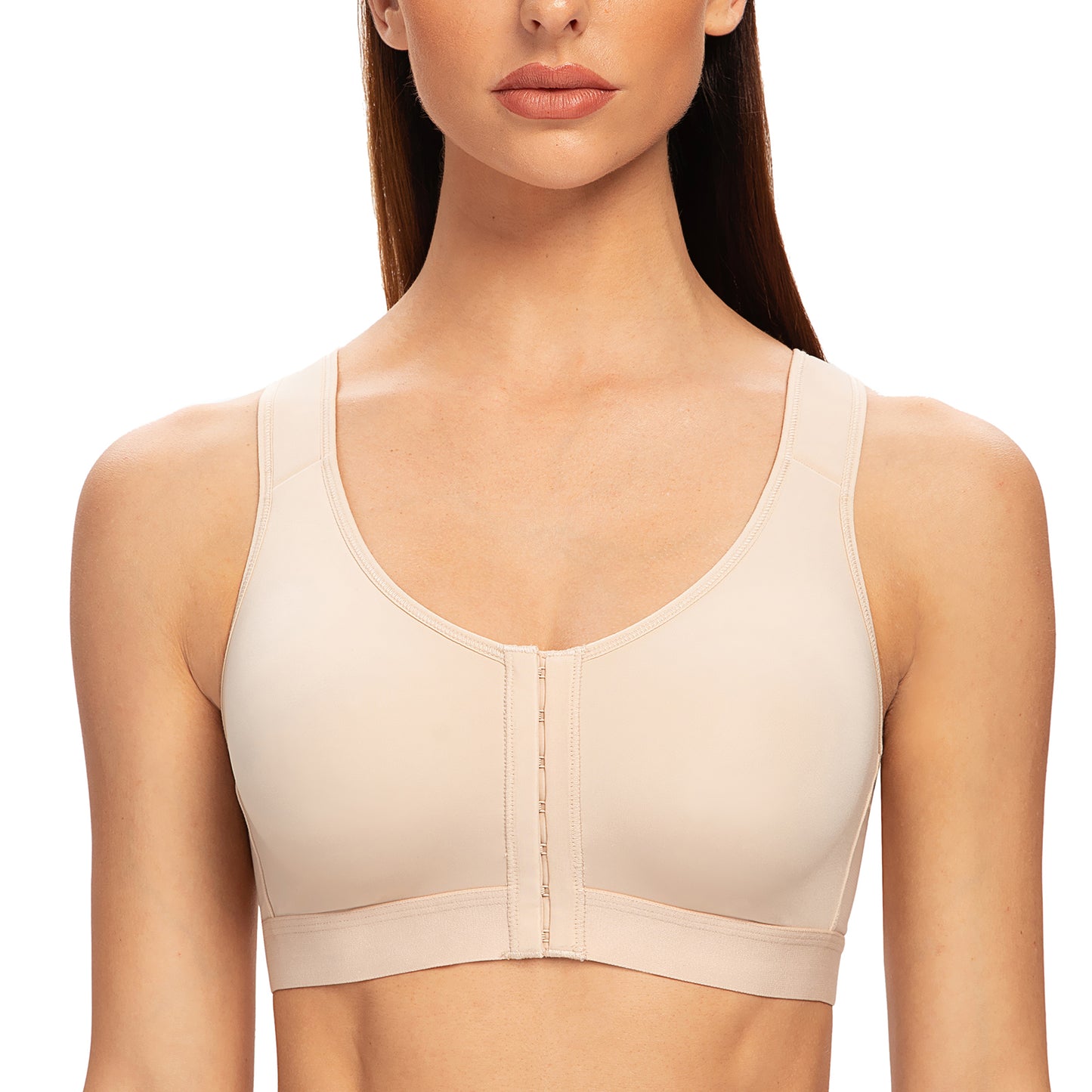 MELENECA Front Closure Wirefree Back Support Posture Bra