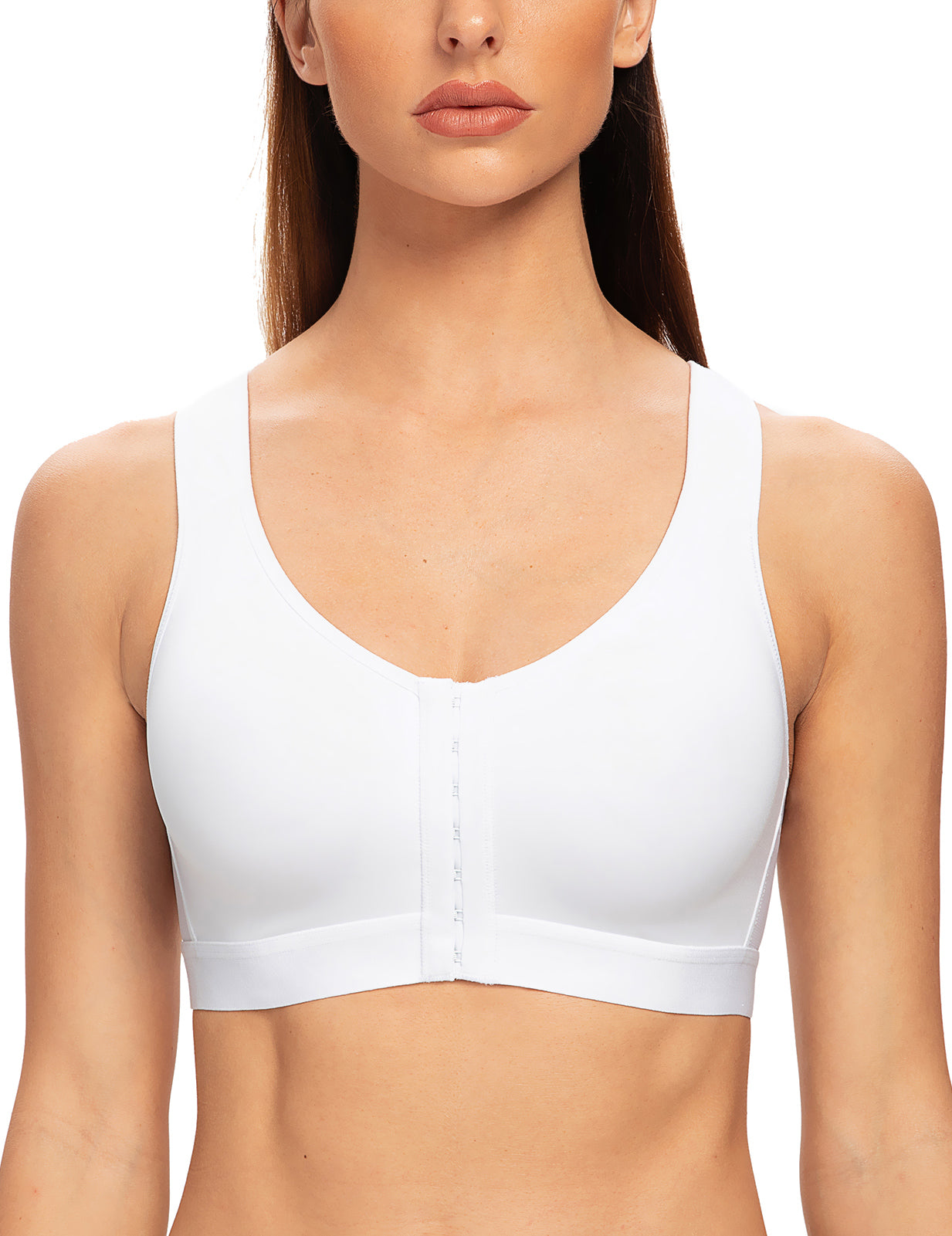MELENECA Front Closure Wirefree Back Support Posture Bra