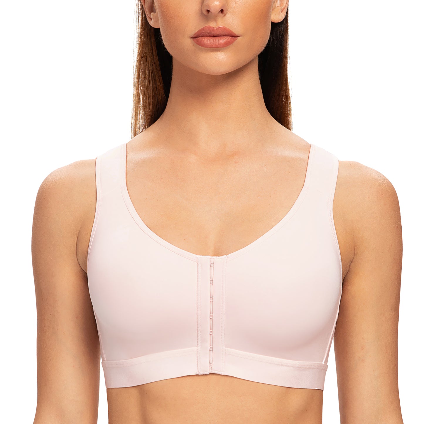 MELENECA Front Closure Wirefree Back Support Posture Bra