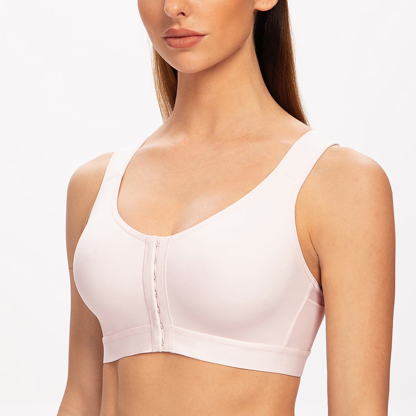 MELENECA Front Closure Wirefree Back Support Posture Bra
