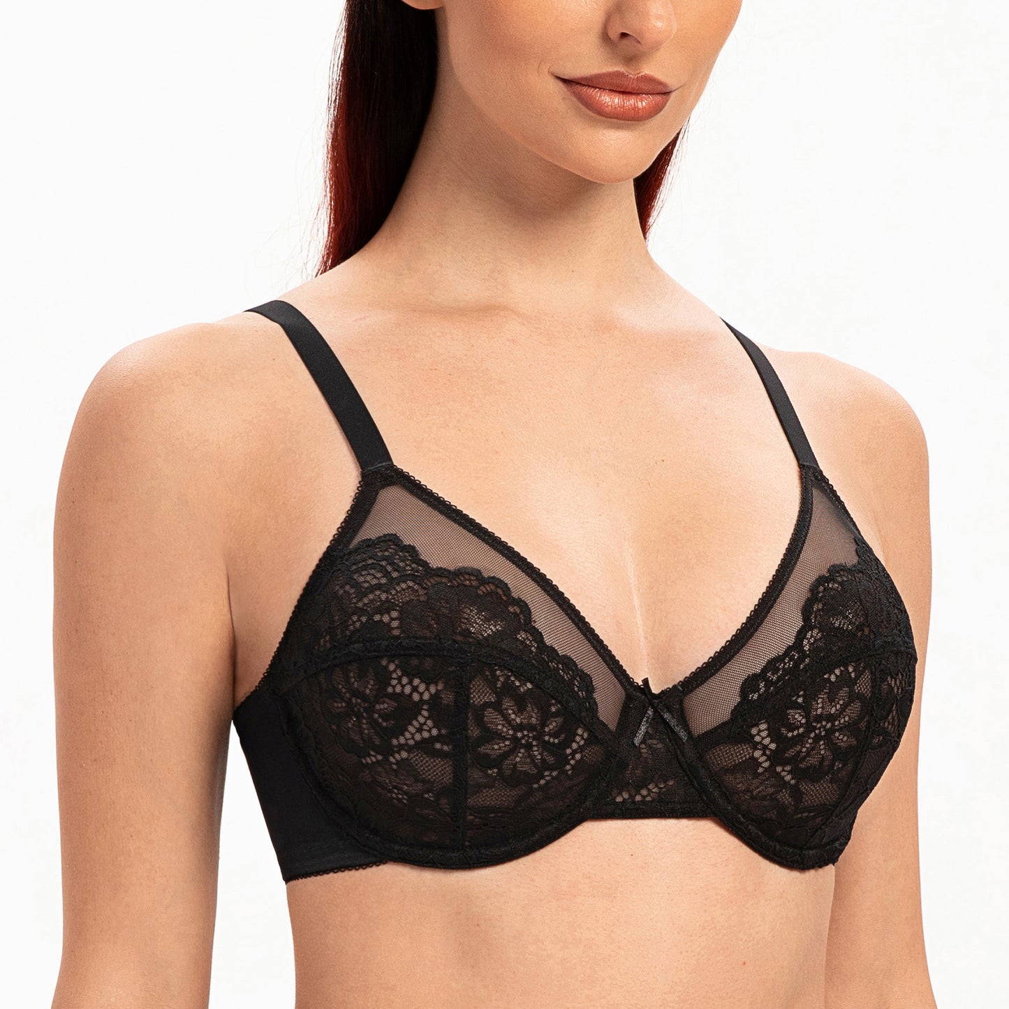 MELENECA Full Coverage No Padding Minimizer Underwire Bra