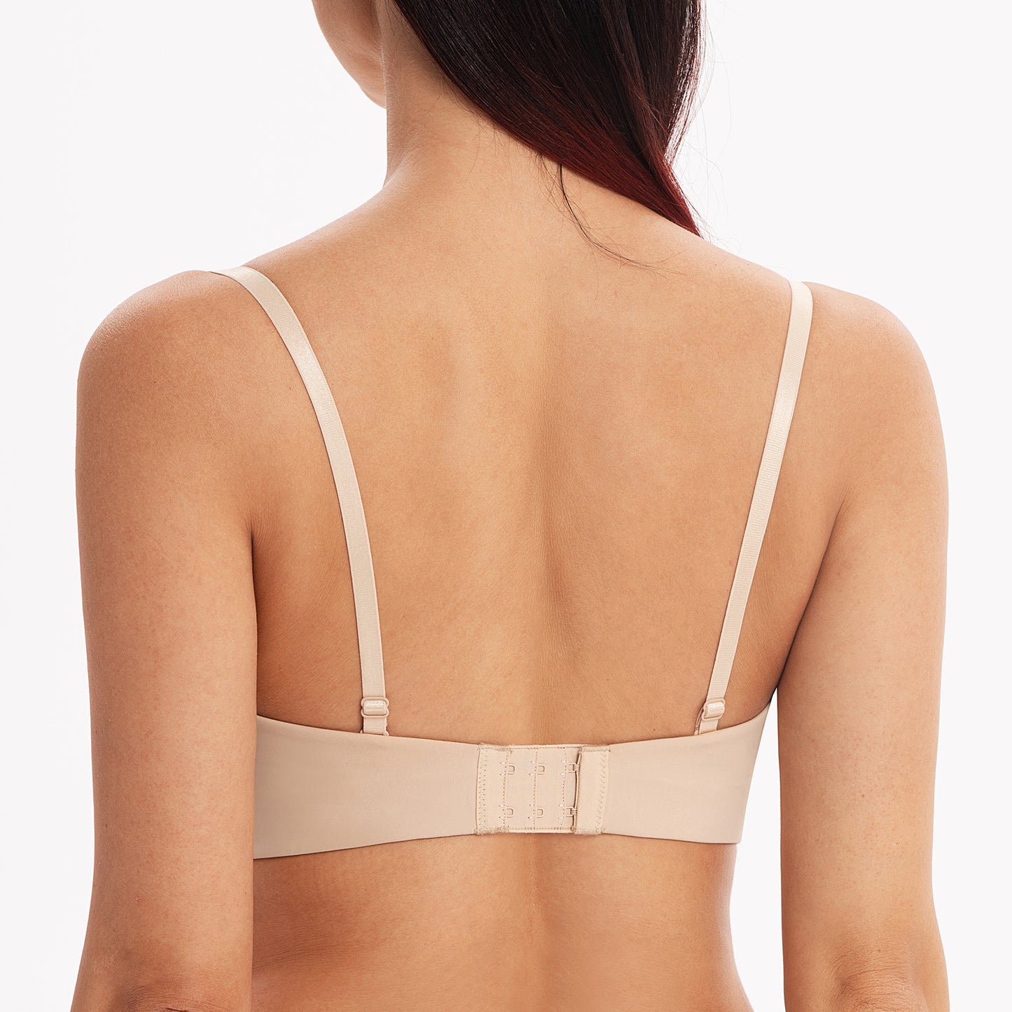 MELENECA Wireless Lightly Padded Push Up Strapless Bra