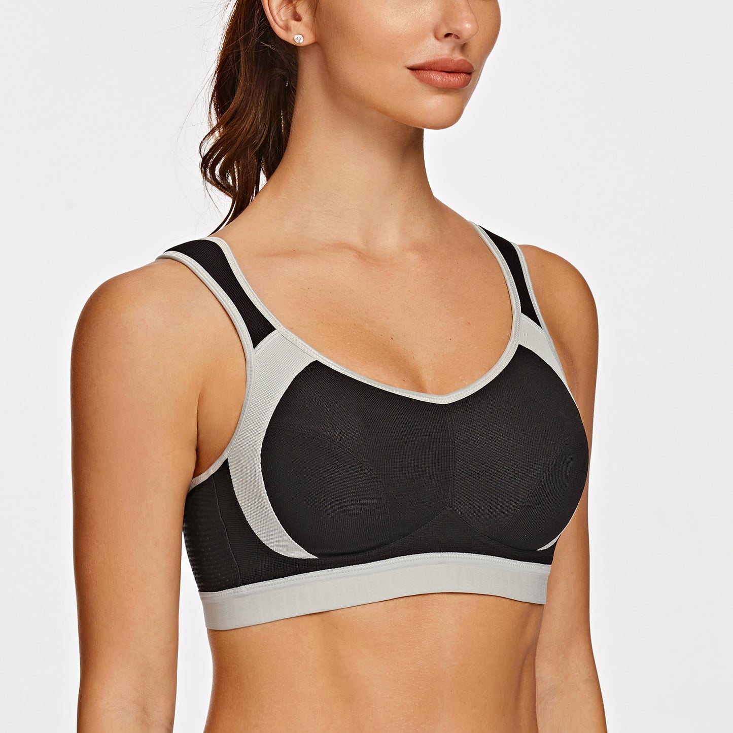 AGONVIN Women's High Impact Support Wirefree Bounce Control Plus Size Workout Sports Bra