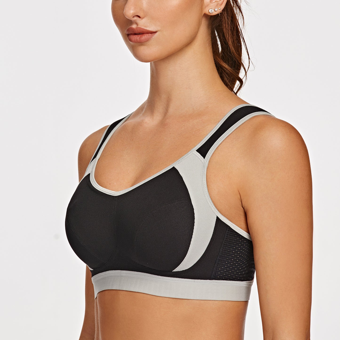 AGONVIN Women's High Impact Support Wirefree Bounce Control Plus Size Workout Sports Bra