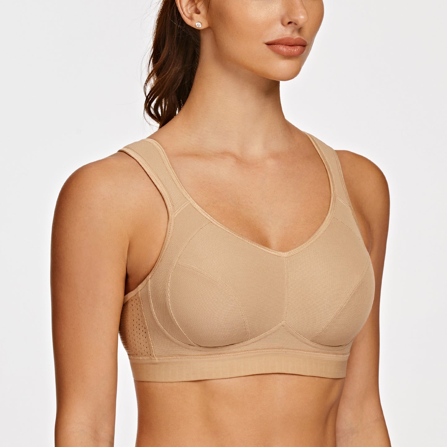 AGONVIN Women's High Impact Support Wirefree Bounce Control Plus Size Workout Sports Bra