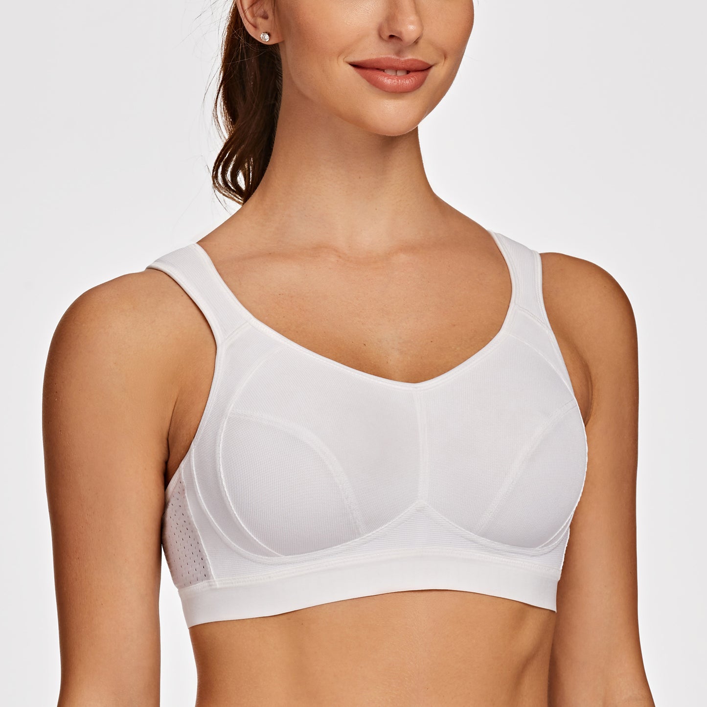 AGONVIN Women's High Impact Support Wirefree Bounce Control Plus Size Workout Sports Bra