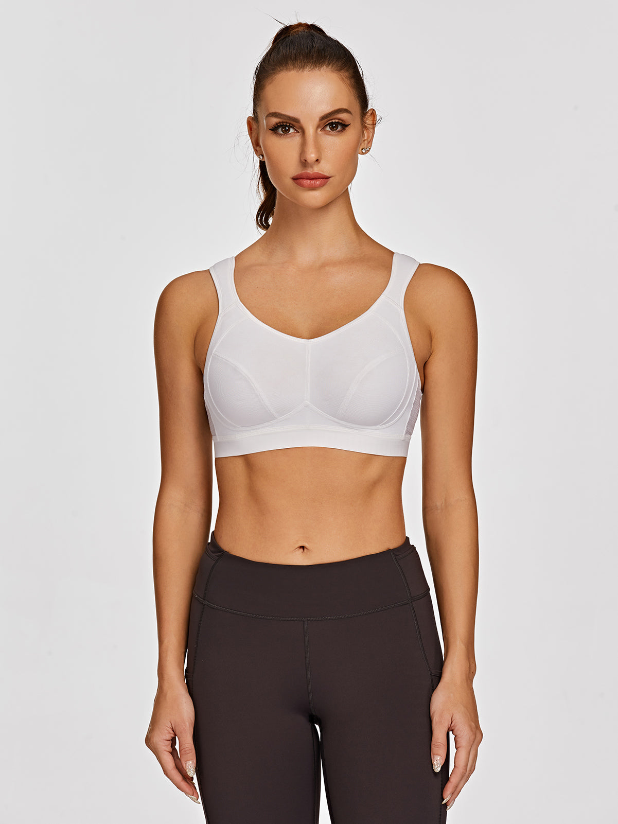 AGONVIN Women's High Impact Support Wirefree Bounce Control Plus Size Workout Sports Bra