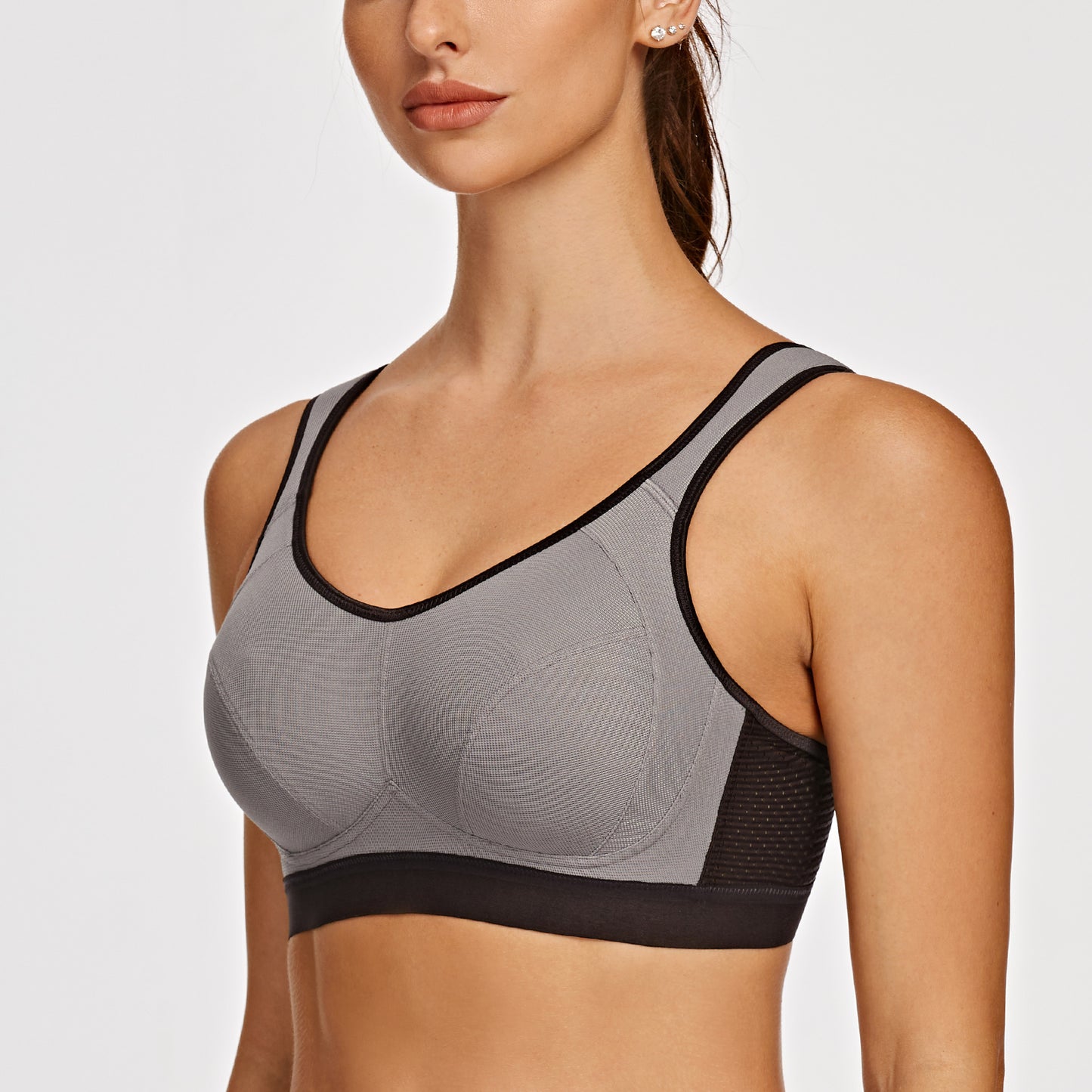 AGONVIN Women's High Impact Support Wirefree Bounce Control Plus Size Workout Sports Bra