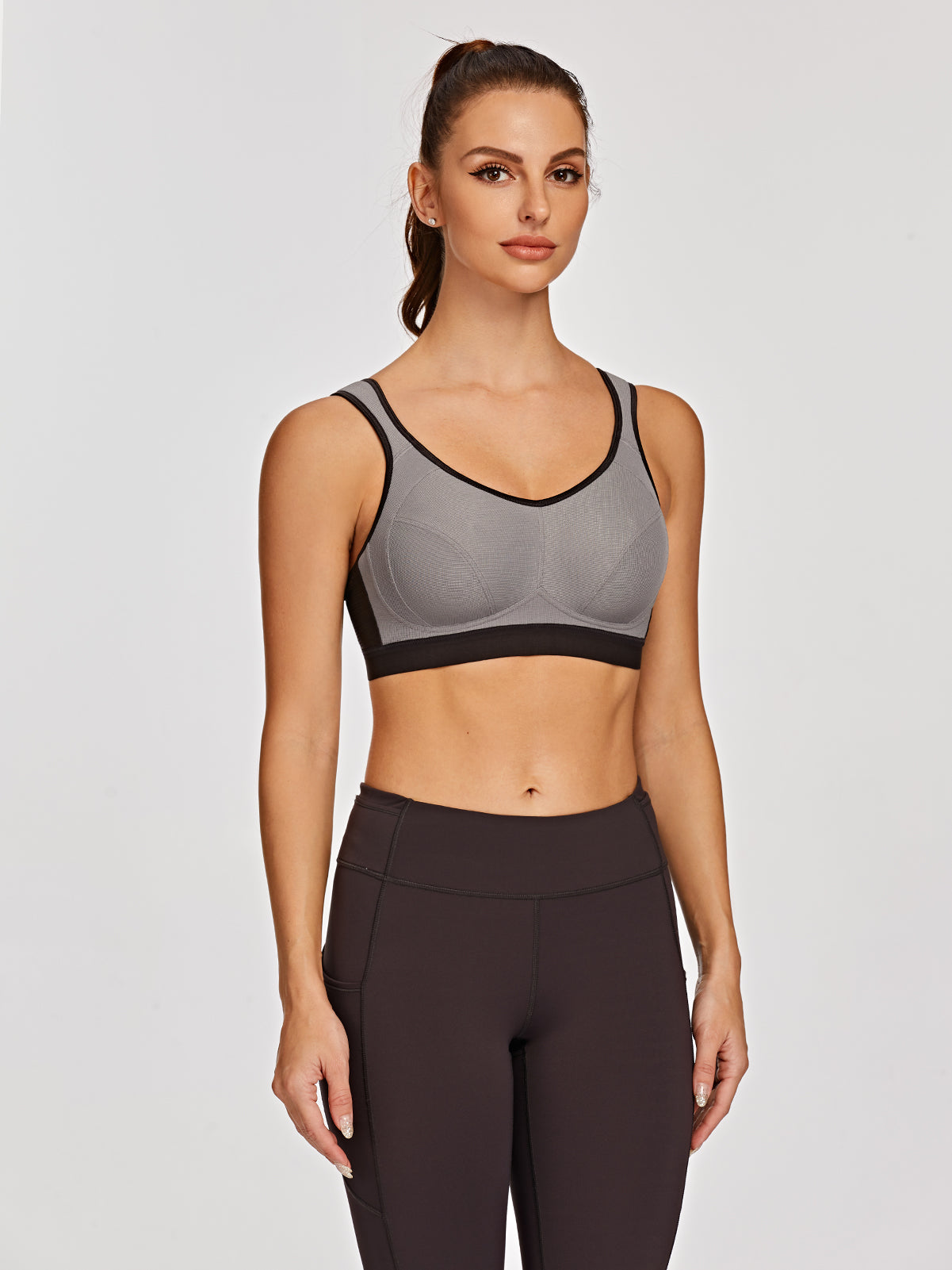 AGONVIN Women's High Impact Support Wirefree Bounce Control Plus Size Workout Sports Bra