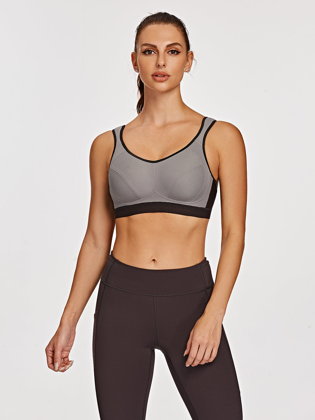 AGONVIN Women's High Impact Support Wirefree Bounce Control Plus Size Workout Sports Bra