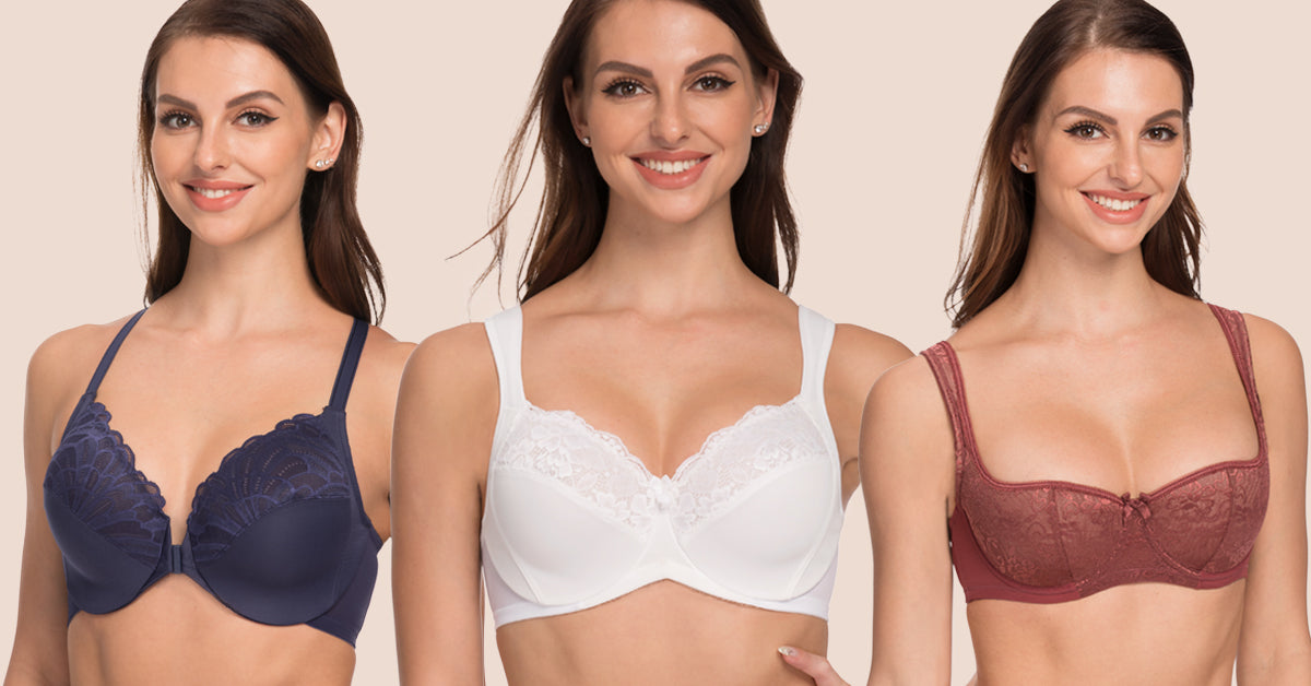 MELENECA Women's Underwire Bras for Bigger Bustback Leveling Plus Size,  cappuccino, 85D : : Fashion