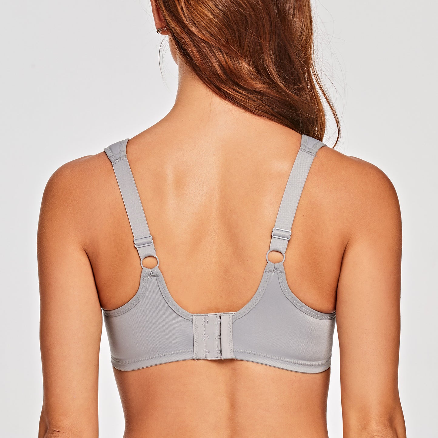 MELENECA Non Padded Underwire Minimizer Lace Bra