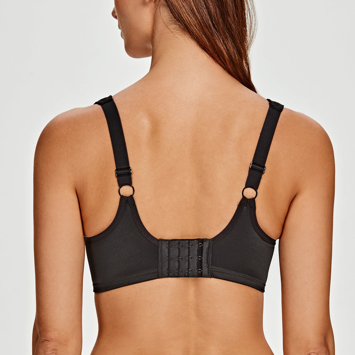 MELENECA Non Padded Underwire Minimizer Lace Bra