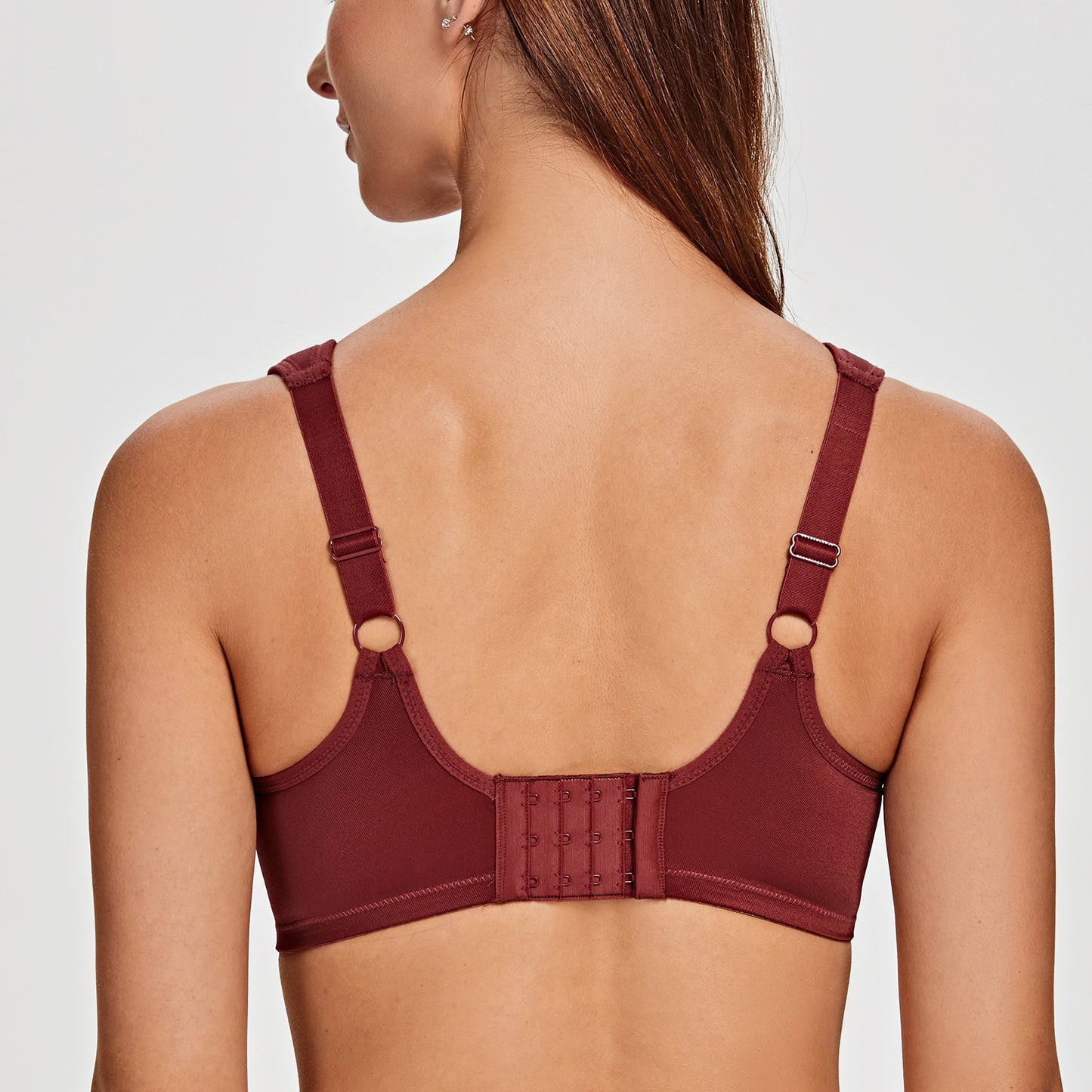 MELENECA Non Padded Underwire Minimizer Lace Bra