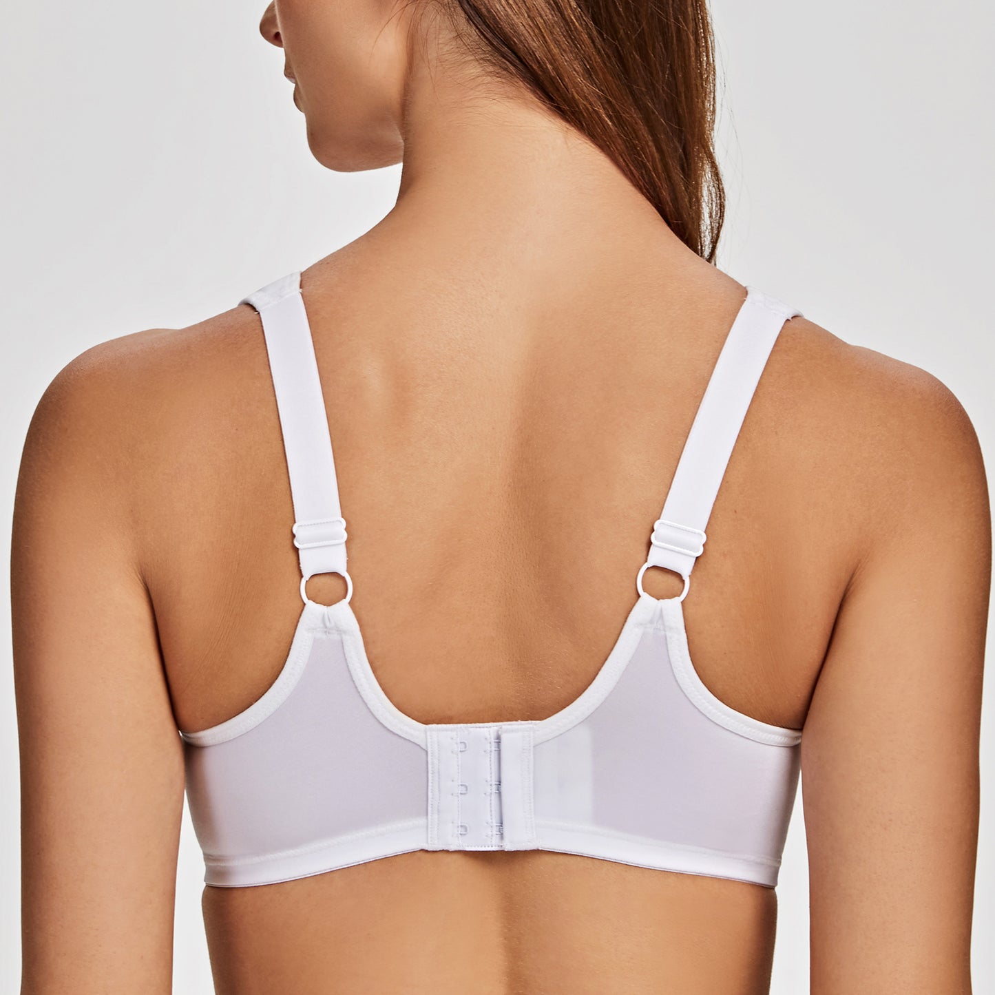 MELENECA Floral Lace Non-Padded Minimizer Underwire Bra