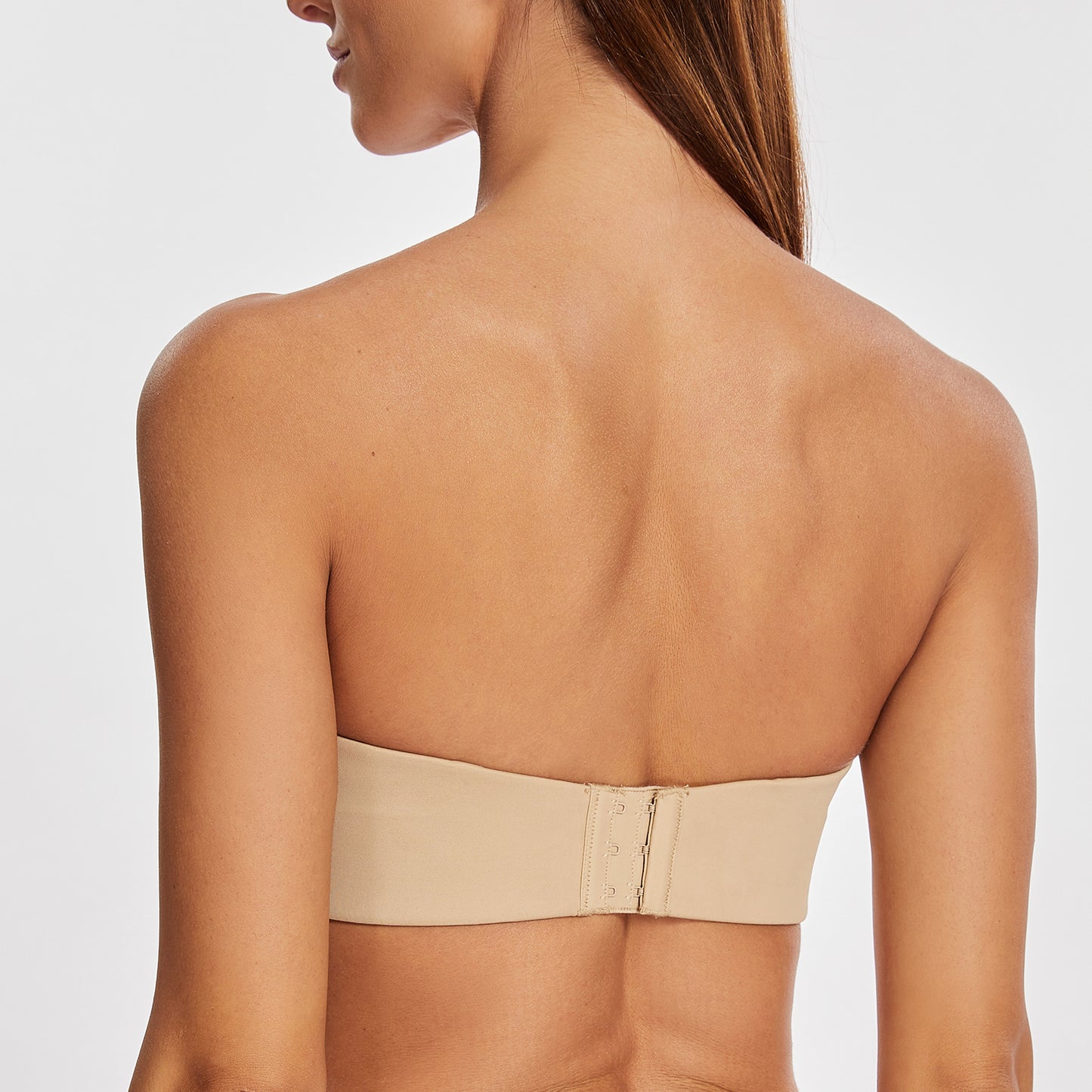 MELENECA Large Bust Minimizer Unlined Bandeau Underwire Strapless Bra