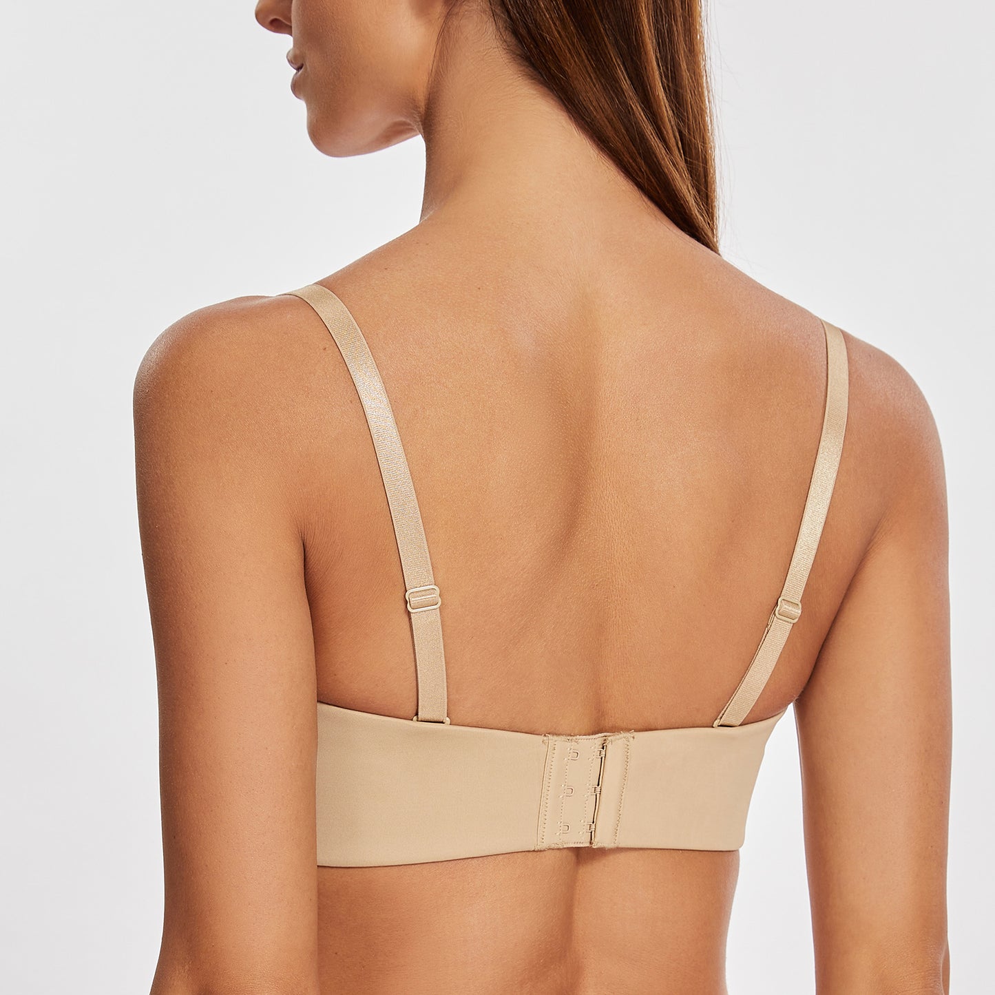MELENECA Large Bust Minimizer Unlined Bandeau Underwire Strapless Bra