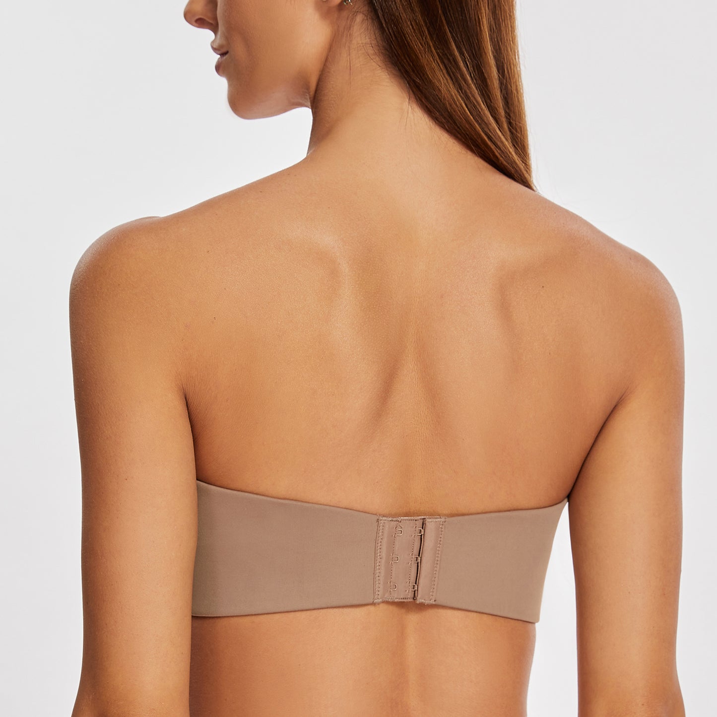 MELENECA Large Bust Minimizer Unlined Bandeau Underwire Strapless Bra
