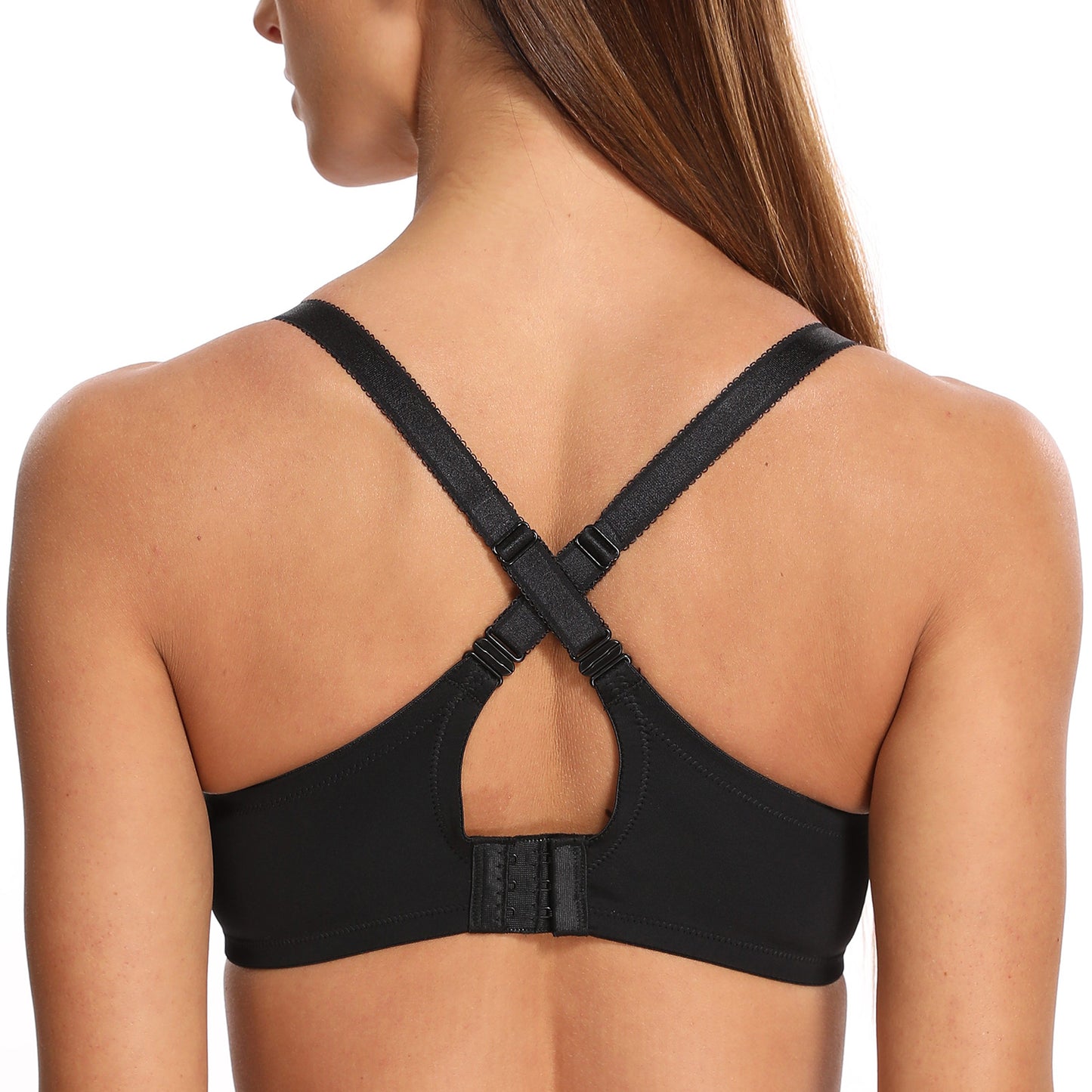 MELENECA Minimizer Underwire Criss Cross Back Lift Bra