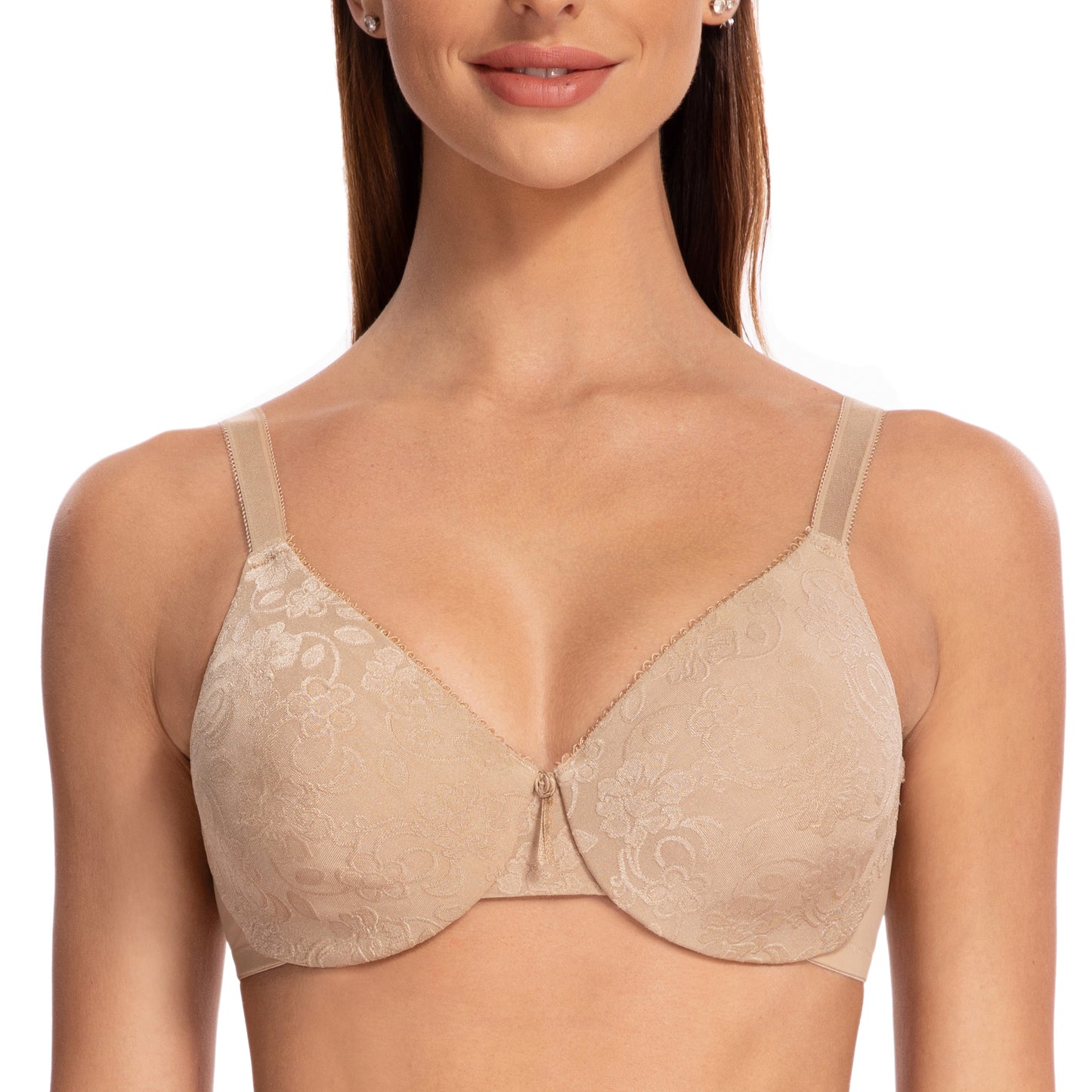 MELENECA Minimizer Underwire Criss Cross Back Lift Bra