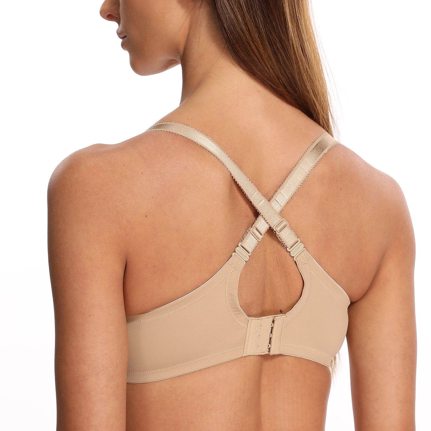 MELENECA Minimizer Underwire Criss Cross Back Lift Bra