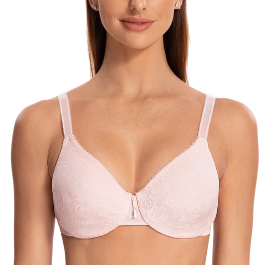 MELENECA Women's Strapless Bras for Large Bust Minimizer Unlined with  Underwire Clear Strap Cappuccino Heather 38B 