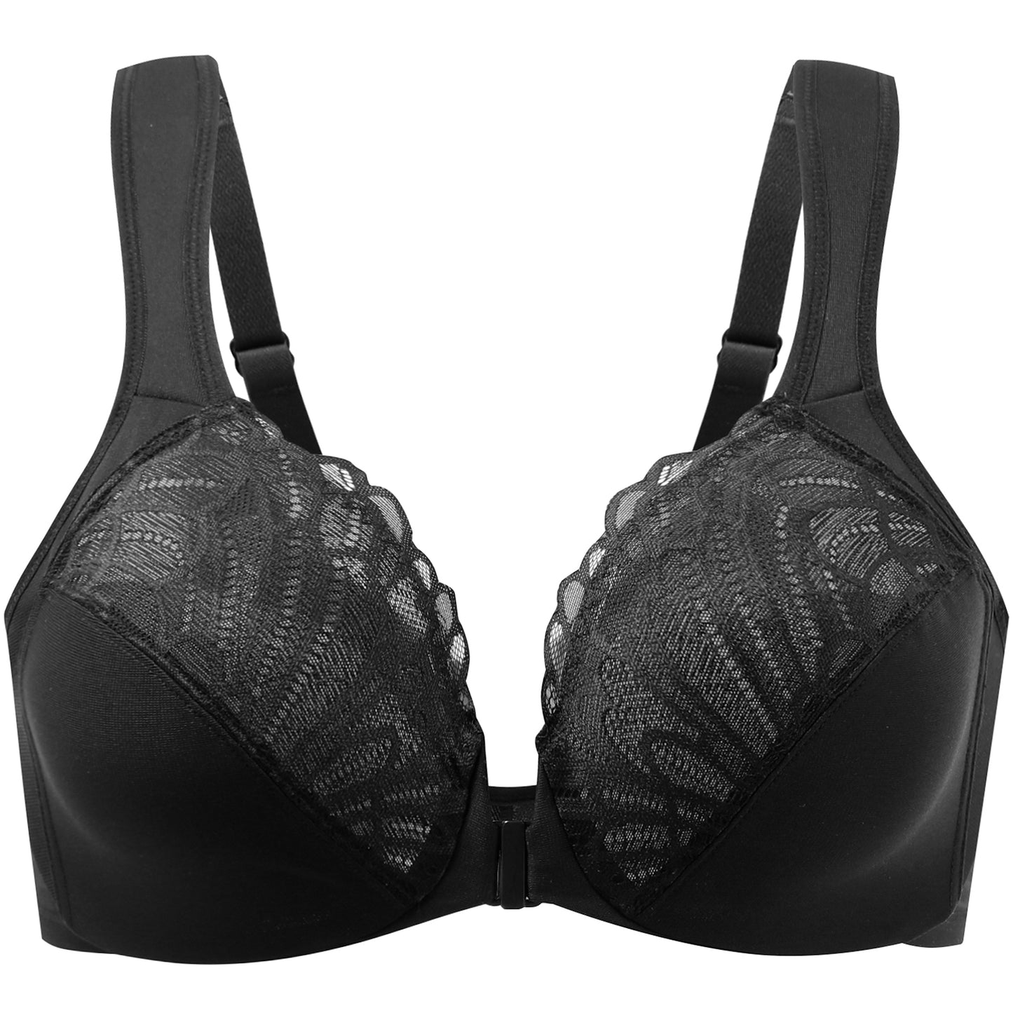 MELENECA Front Closure Underwire Unlined Lace Cup Bras