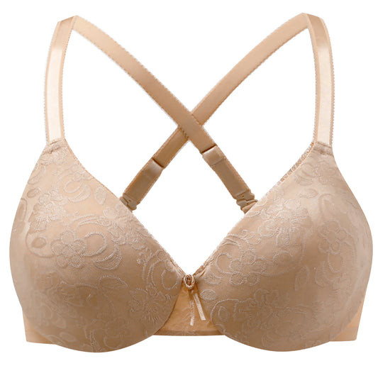 MELENECA Minimizer Underwire Criss Cross Back Lift Bra