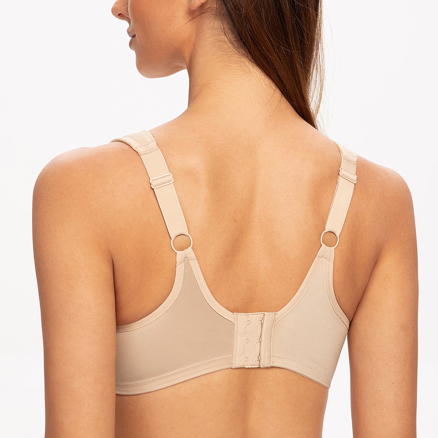 MELENECA Non Padded Underwire Minimizer Lace Bra