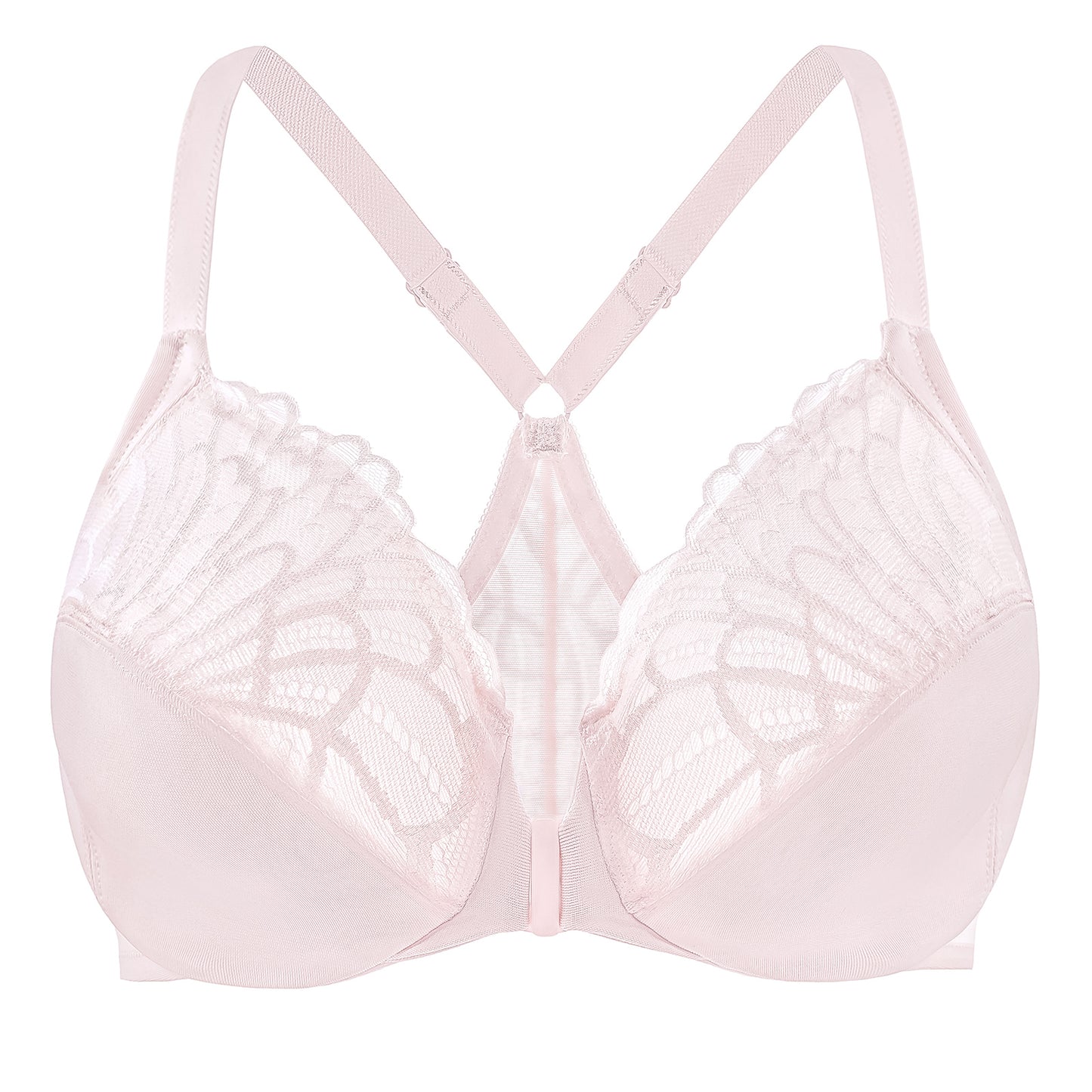 MELENECA Racerback Front Closure Unlined Underwire Bra
