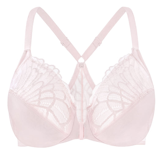 MELENECA Racerback Front Closure Unlined Underwire Bra