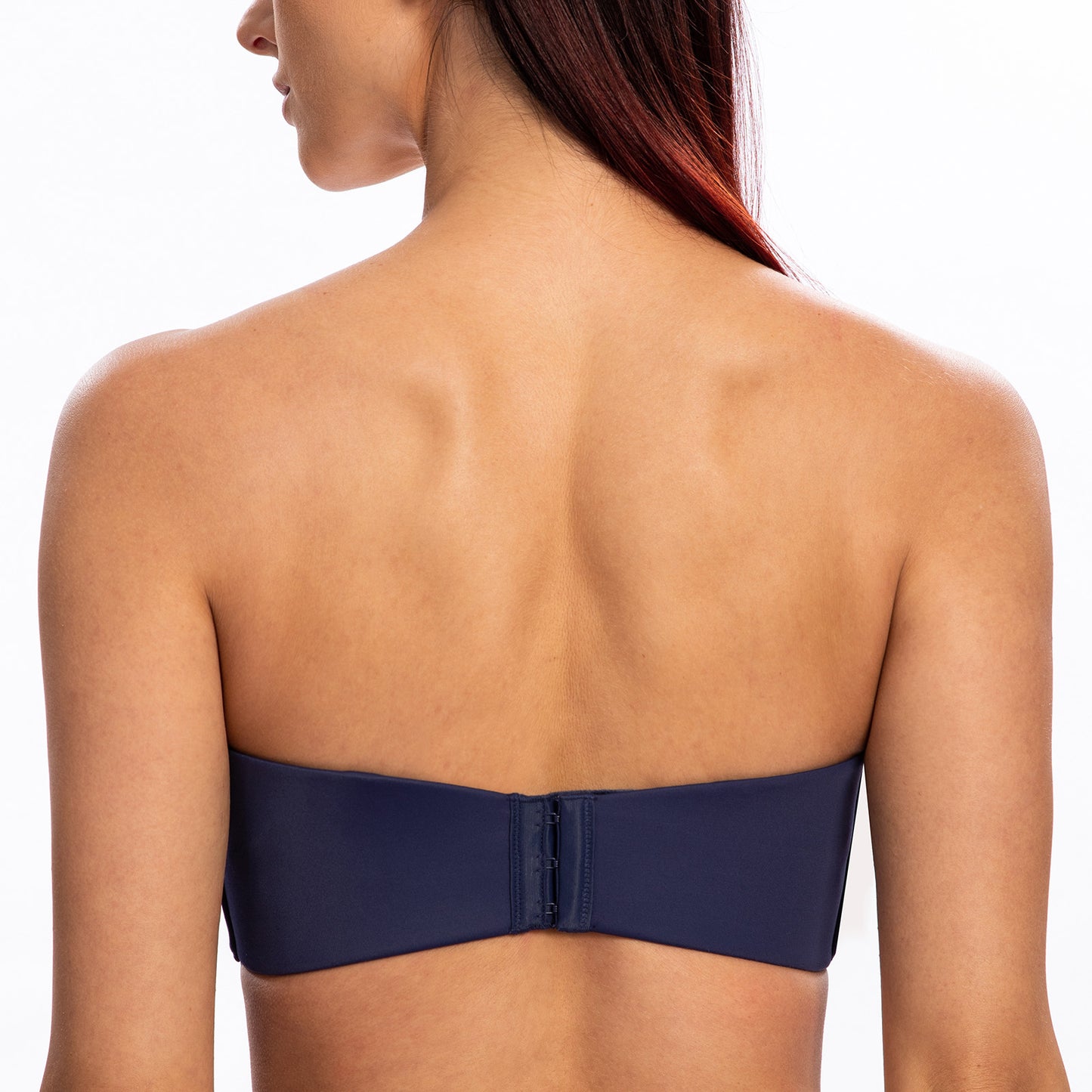 MELENECA Large Bust Minimizer Unlined Bandeau Underwire Strapless Bra
