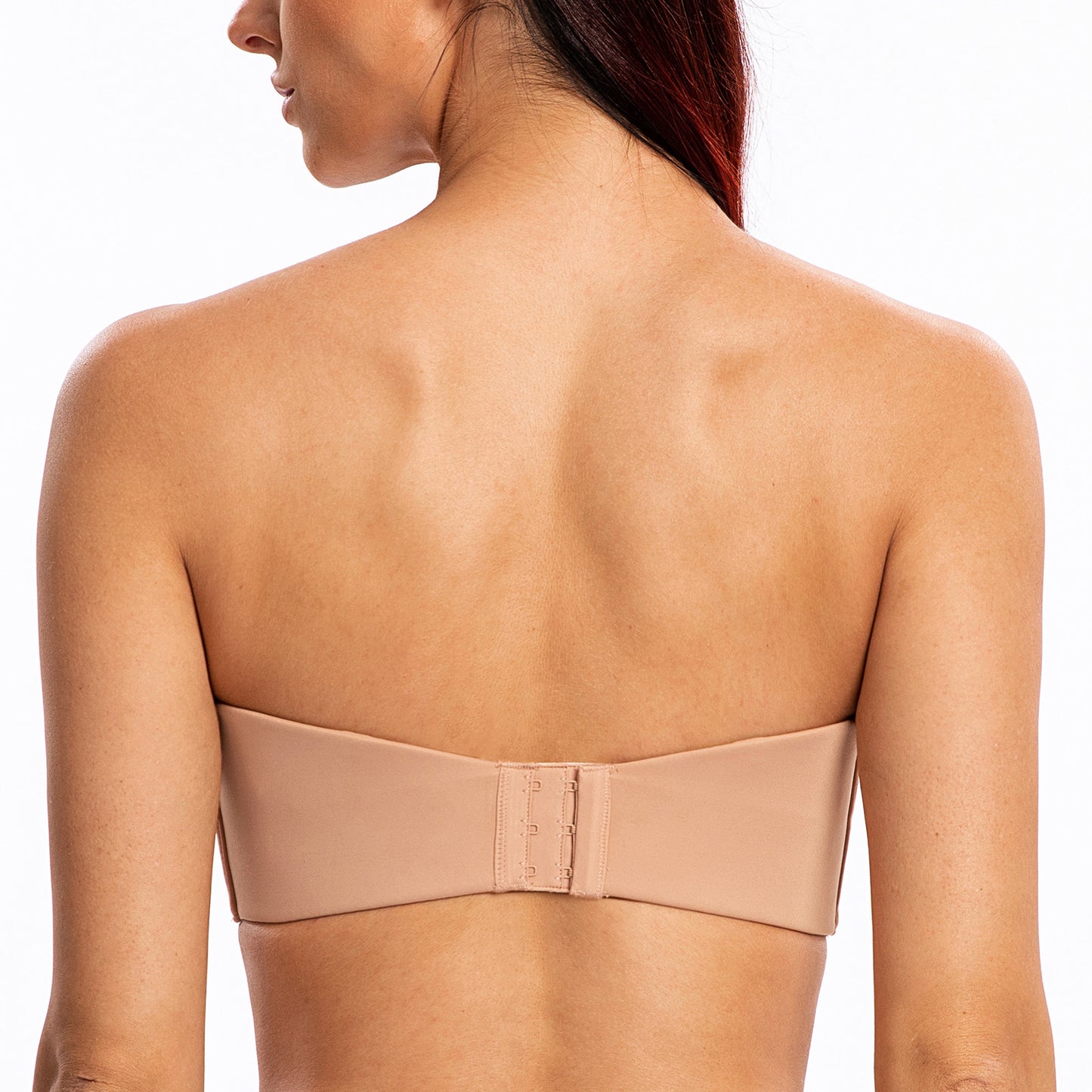 MELENECA Large Bust Minimizer Unlined Bandeau Underwire Strapless Bra