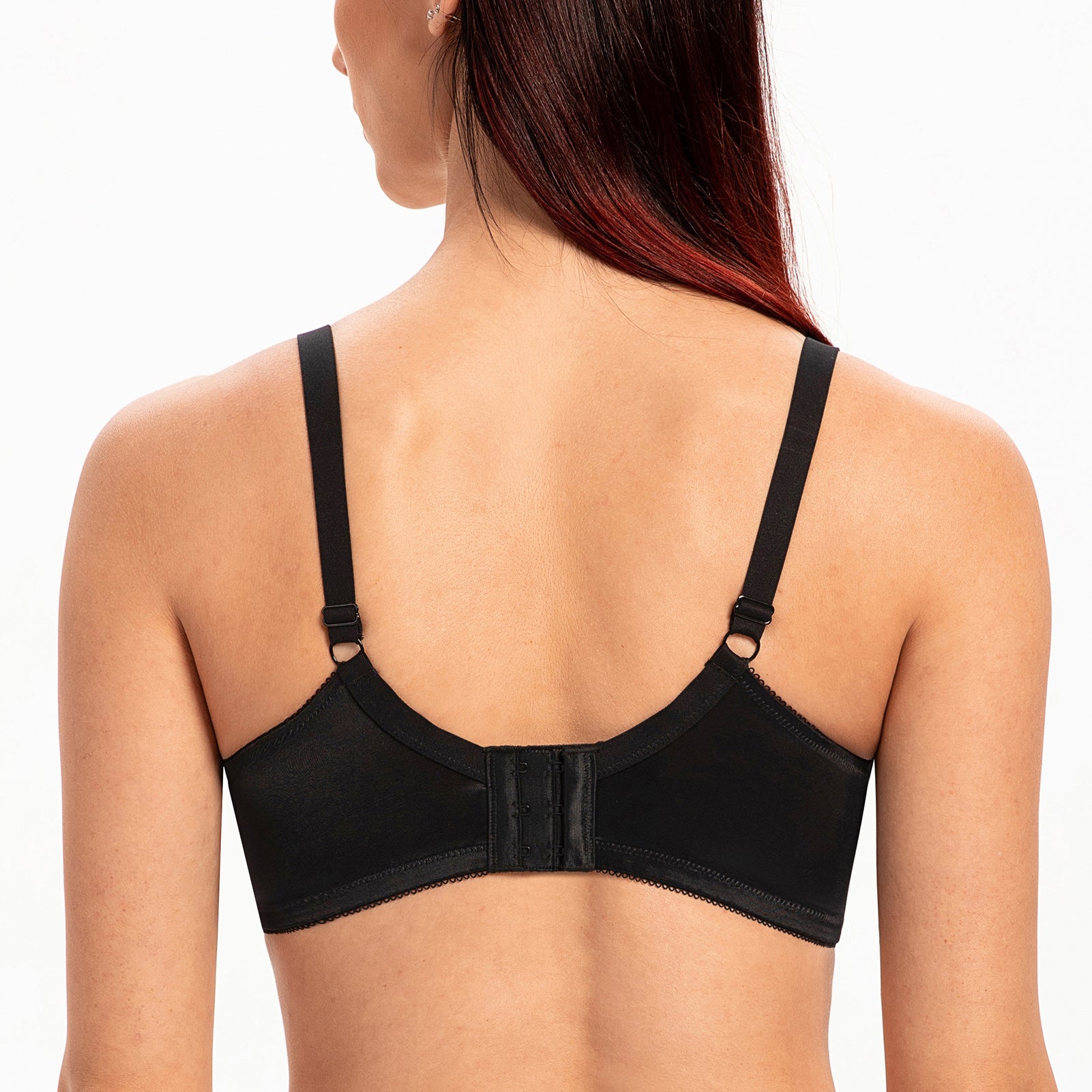 MELENECA Women's Minimizer Bra Full Coverage Plus Size Underwire Lace  Comfort Cushion Strap