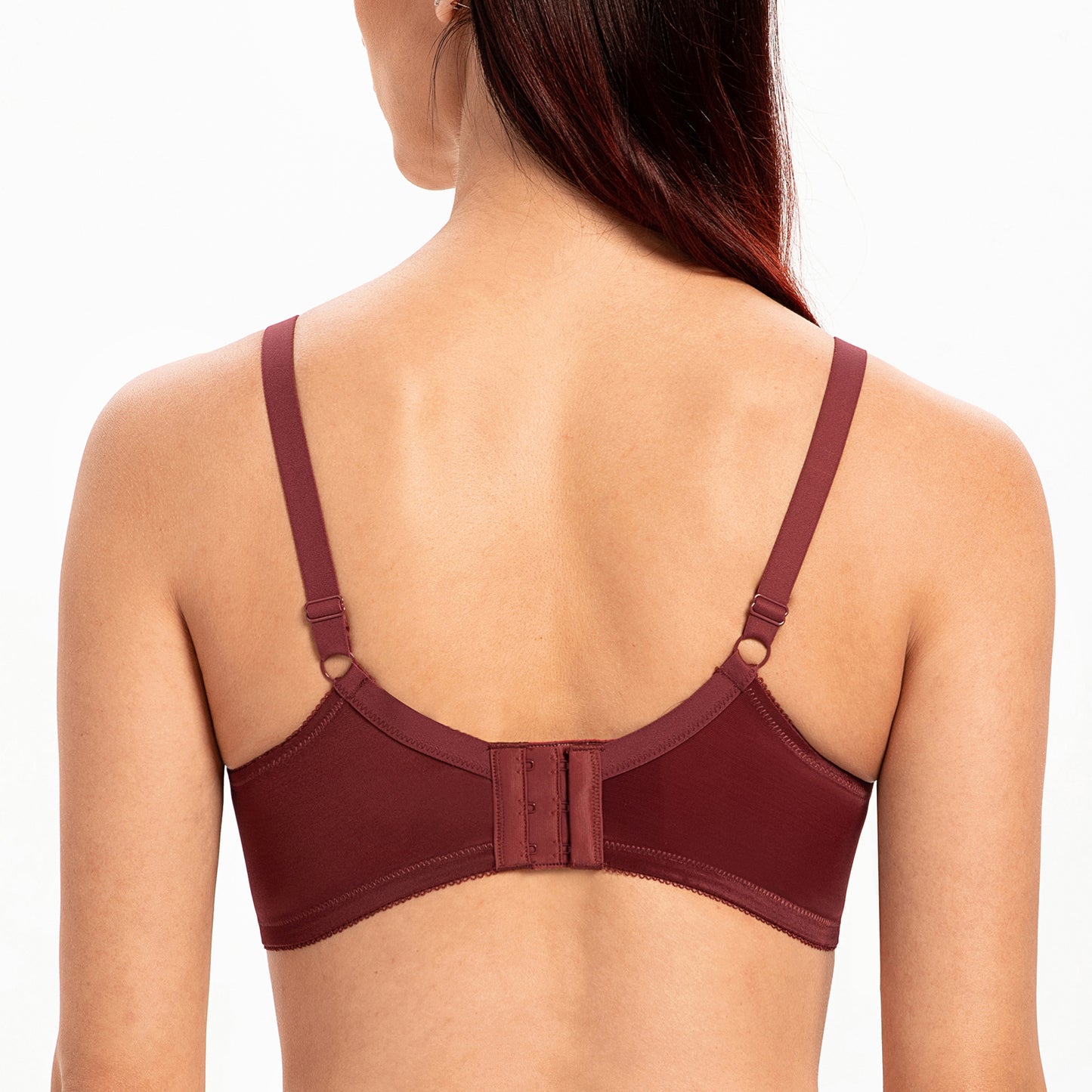 MELENECA Full Coverage No Padding Minimizer Underwire Bra