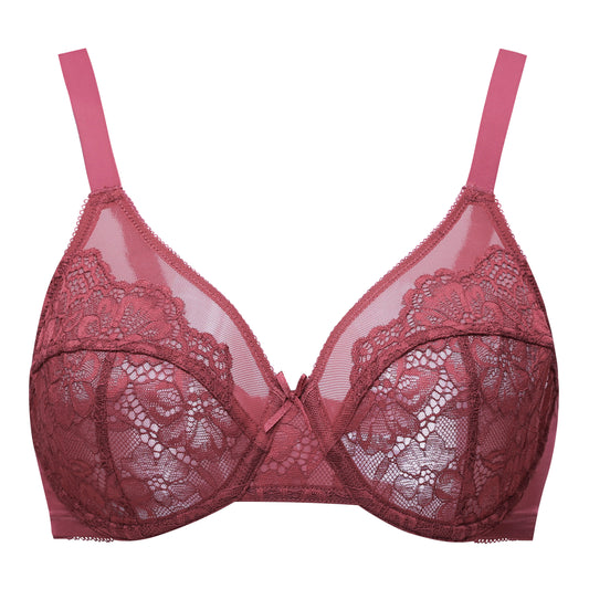 MELENECA Full Coverage No Padding Minimizer Underwire Bra