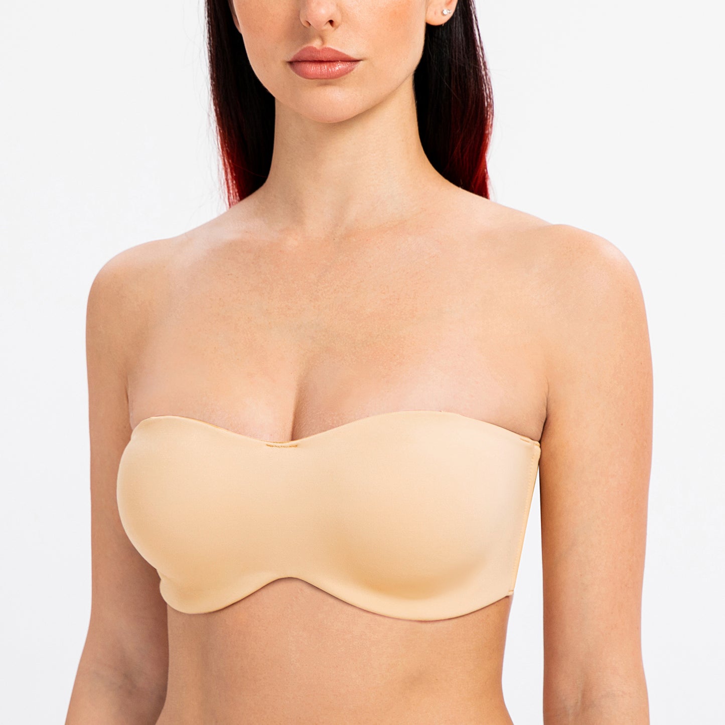 MELENECA Large Bust Minimizer Unlined Bandeau Underwire Strapless Bra