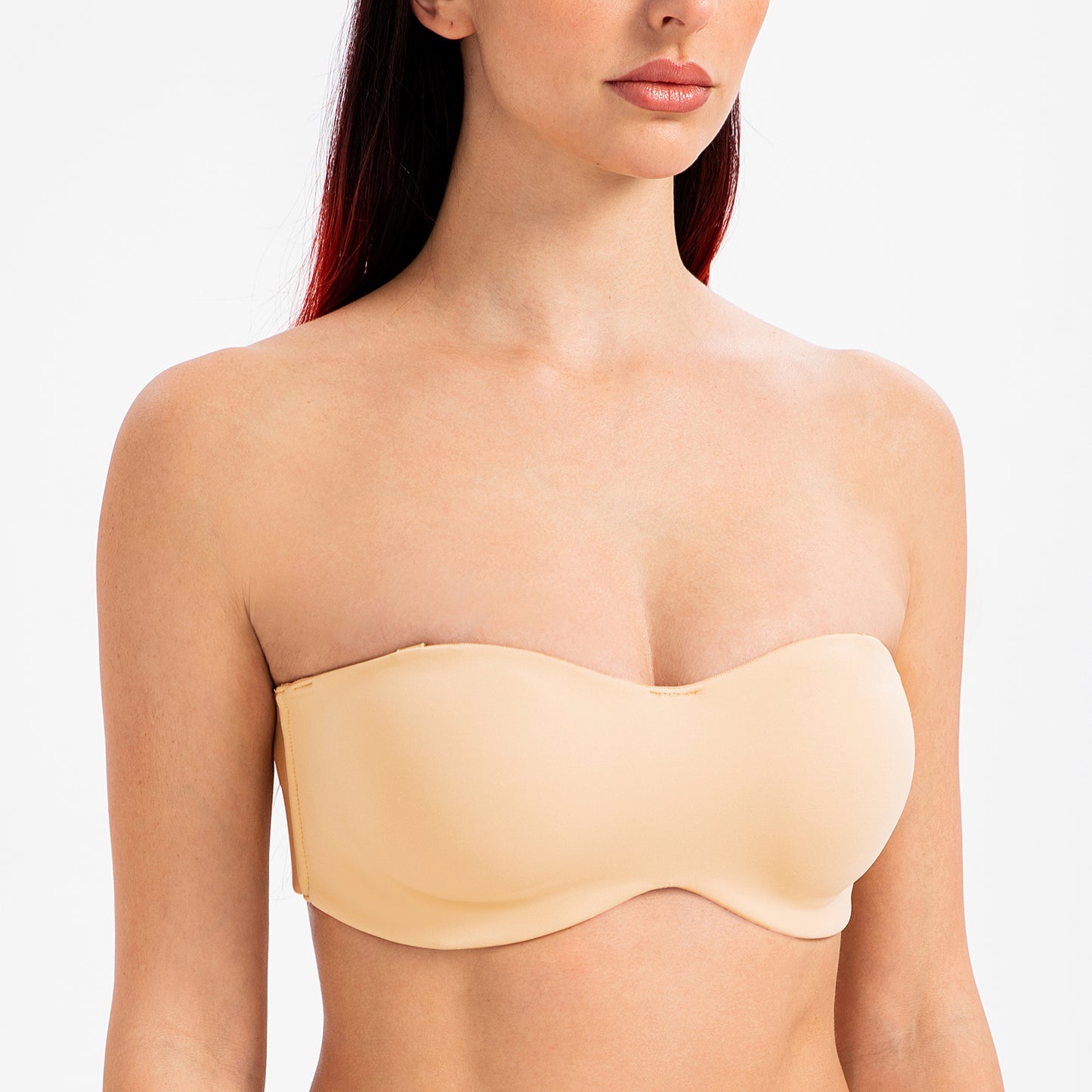 MELENECA Large Bust Minimizer Unlined Bandeau Underwire Strapless Bra