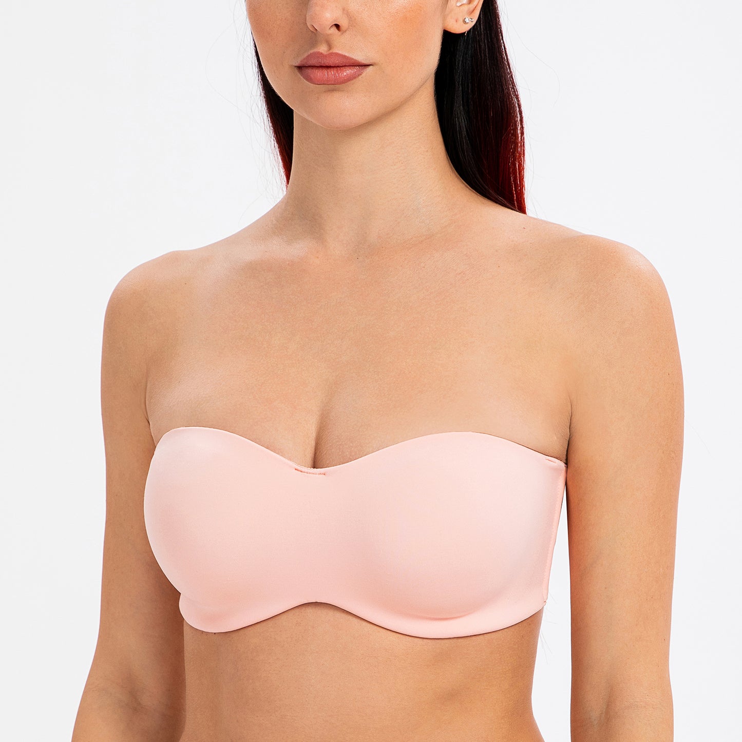 MELENECA Large Bust Minimizer Unlined Bandeau Underwire Strapless Bra
