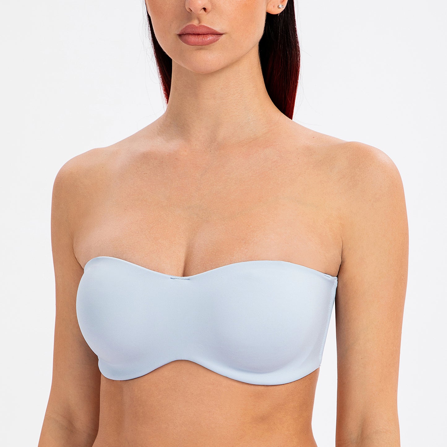 MELENECA Large Bust Minimizer Unlined Bandeau Underwire Strapless Bra