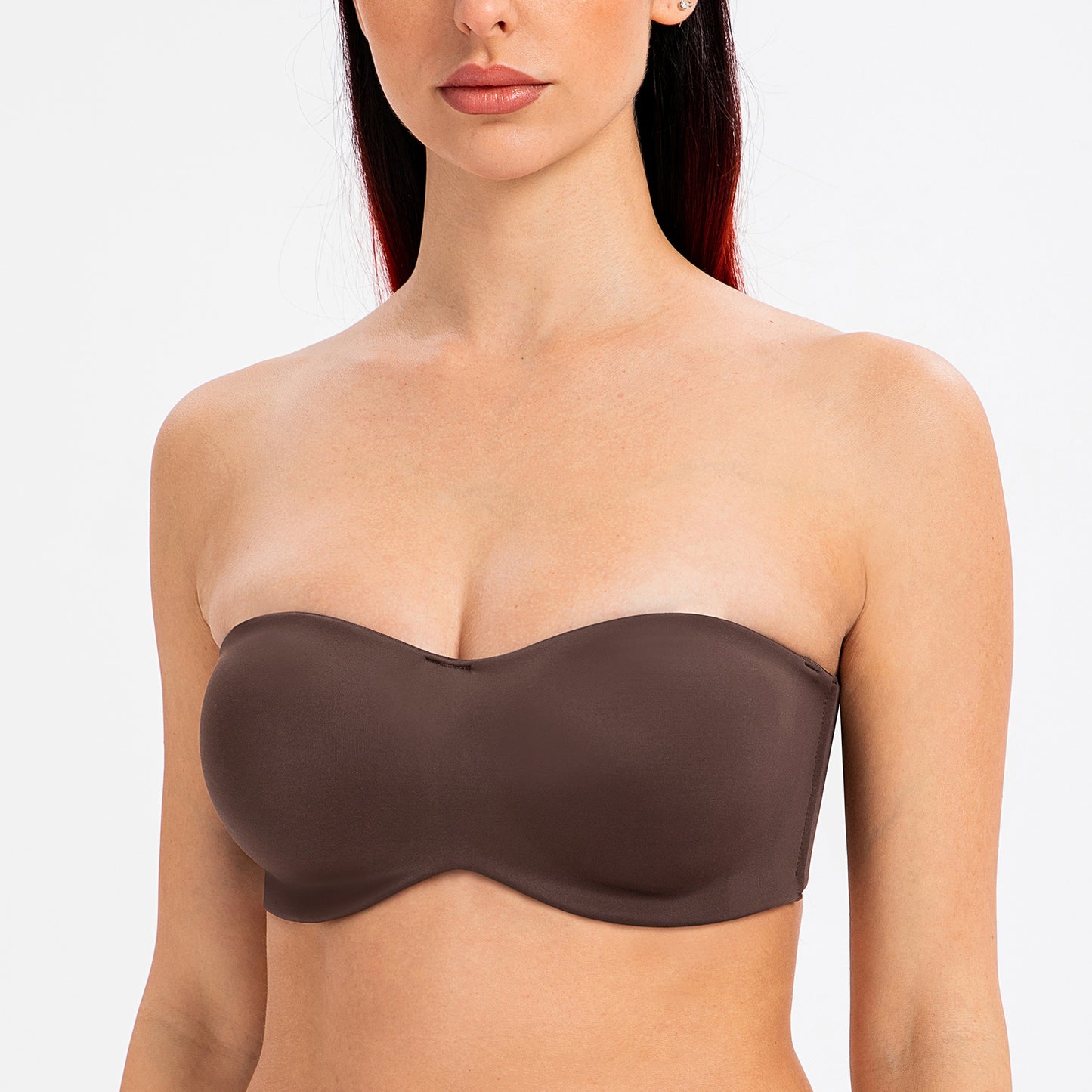 MELENECA Large Bust Minimizer Unlined Bandeau Underwire Strapless Bra