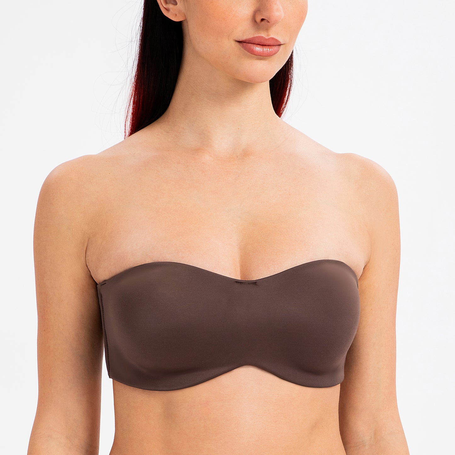 MELENECA Large Bust Minimizer Unlined Bandeau Underwire Strapless Bra