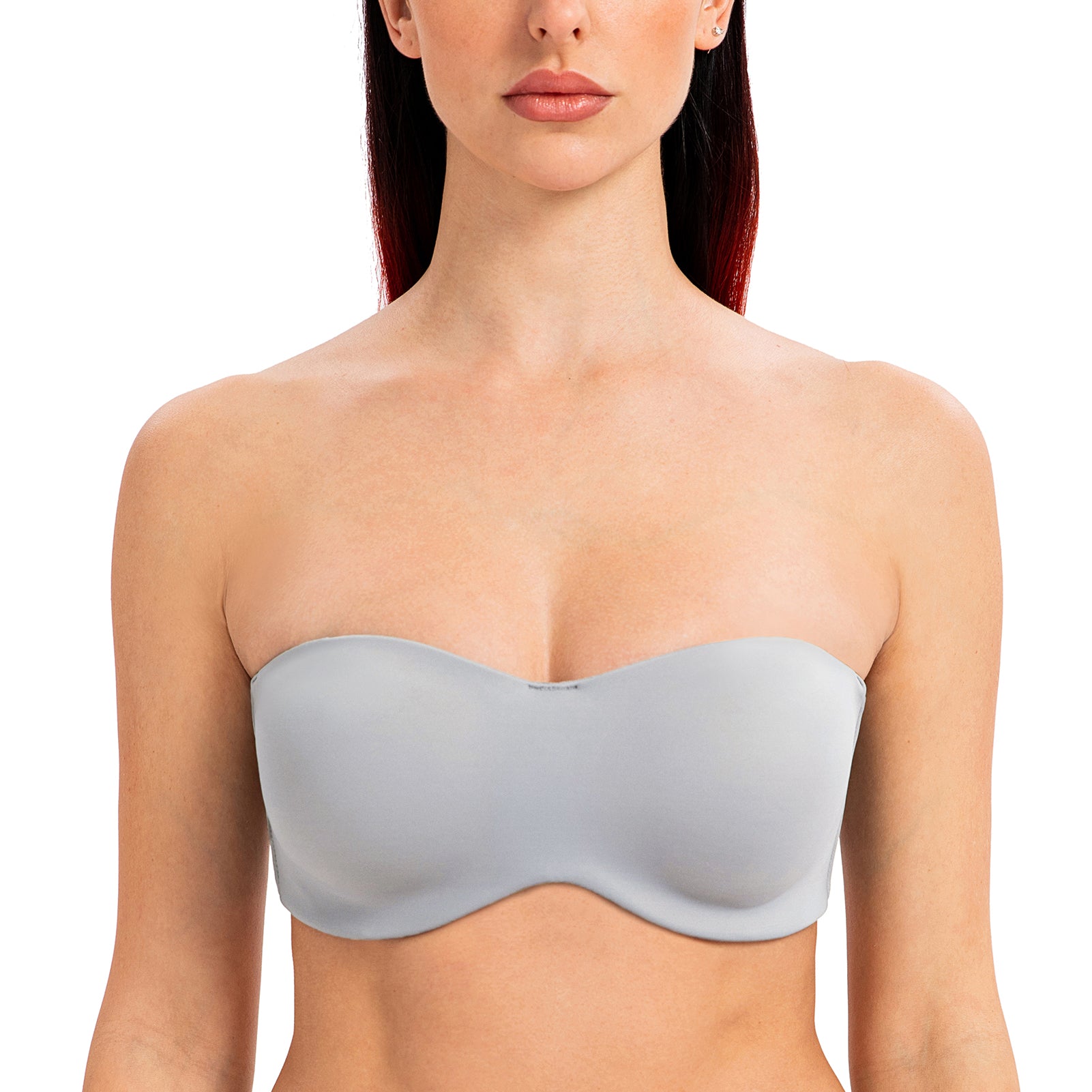MELENECA Women's Strapless Bra for Large Bust Minimizer Unlined Bandeau  with Underwire